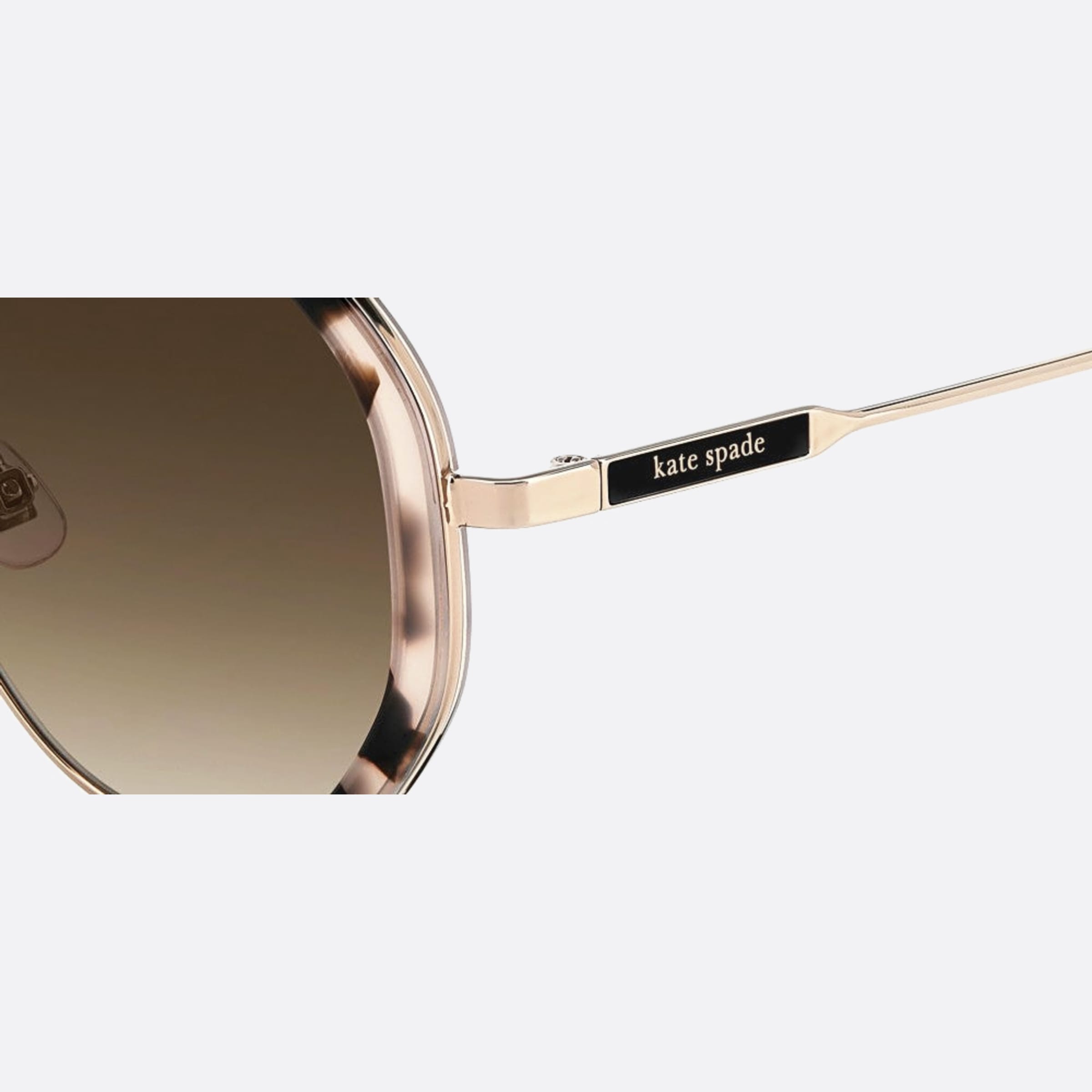 Kate 52mm Spade Aeris Havana Geometric Women Sunglasses - Detail View