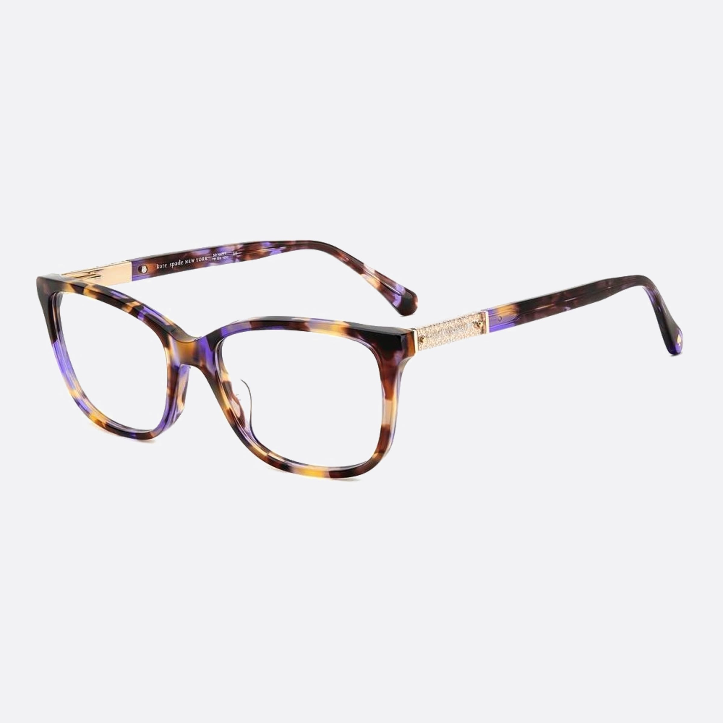 Kate 55mm Spade Amabella 8xs Havana Geometric Women Eyeglasses - Side View