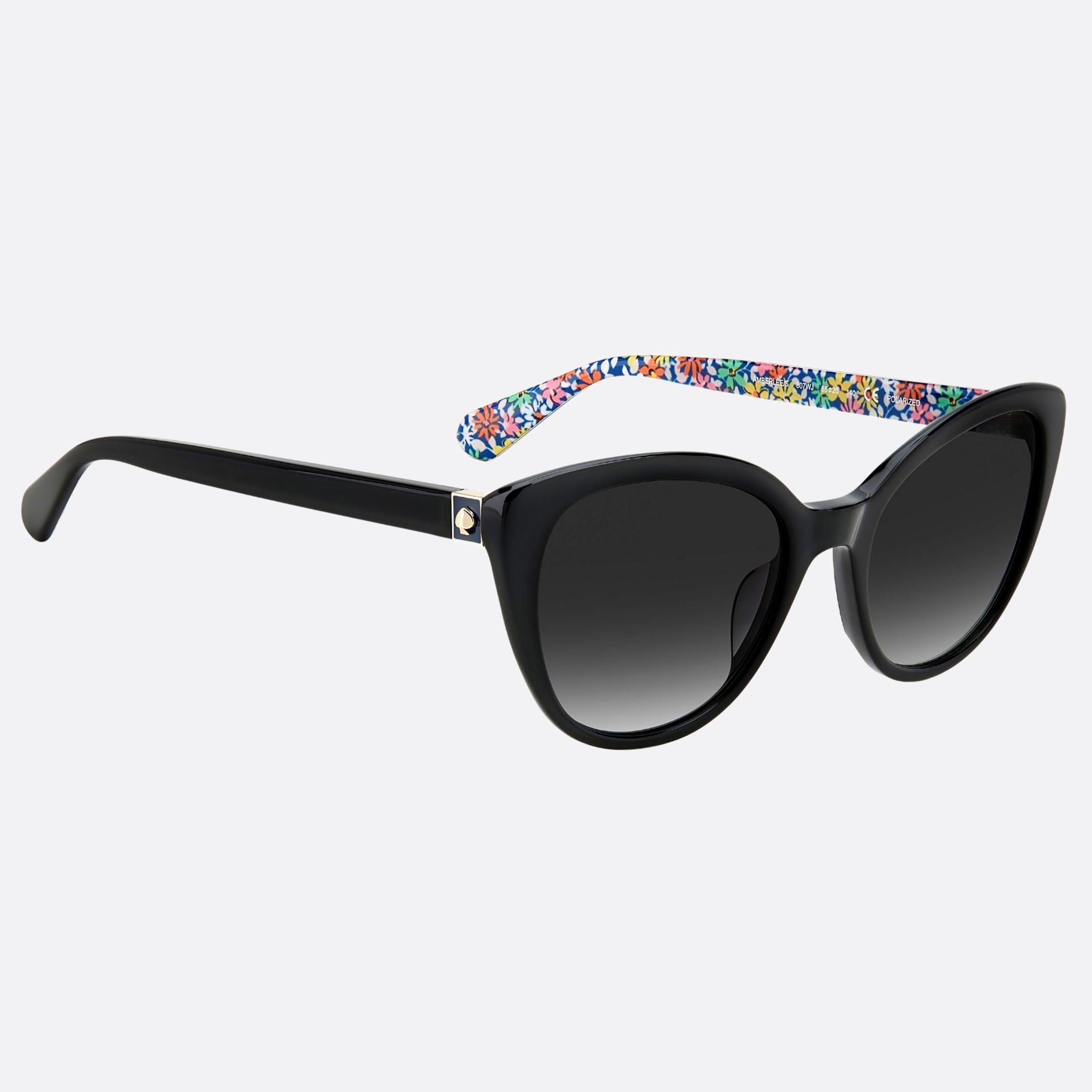 Kate 55mm Spade Amberlee Black Cat Eye Women Sunglasses - Detail View