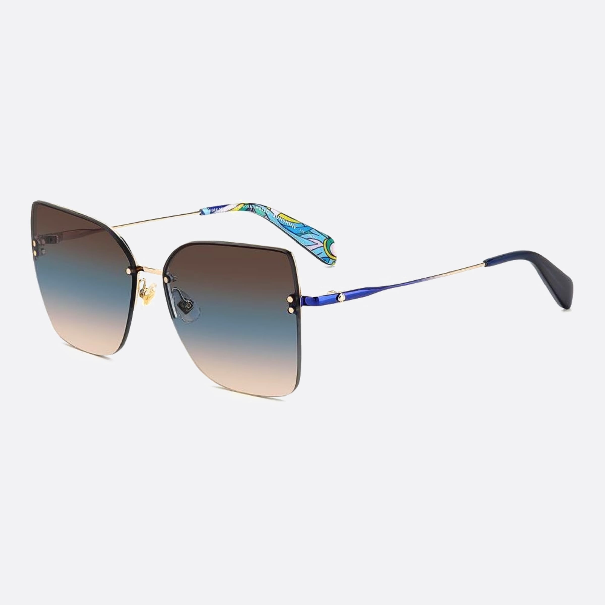 Kate 58mm Spade Ariella Lks Blue Geometric Women Sunglasses - Side View