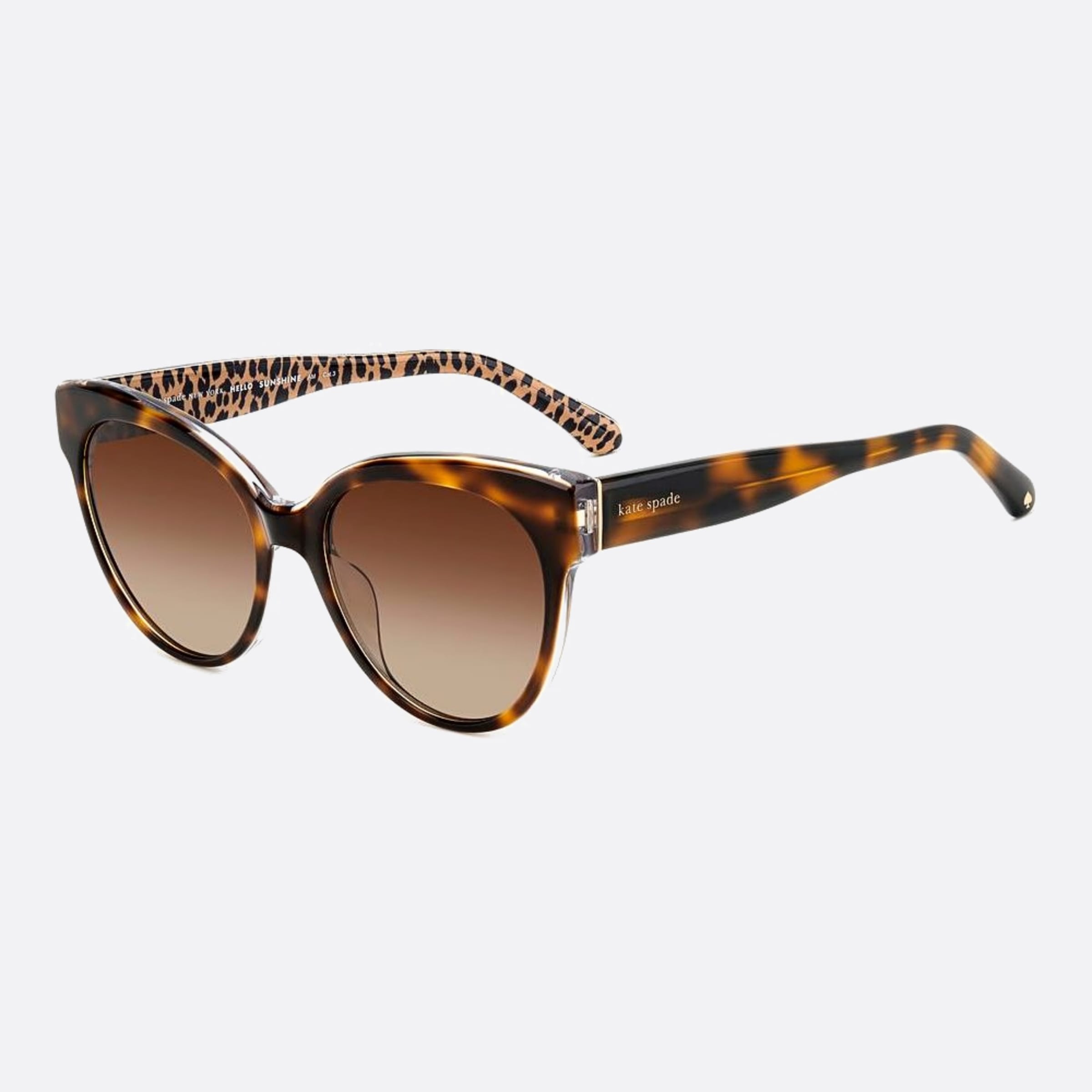 Kate 55mm Spade Aubriella 2vm Havana Cat Eye Women Sunglasses - Side View
