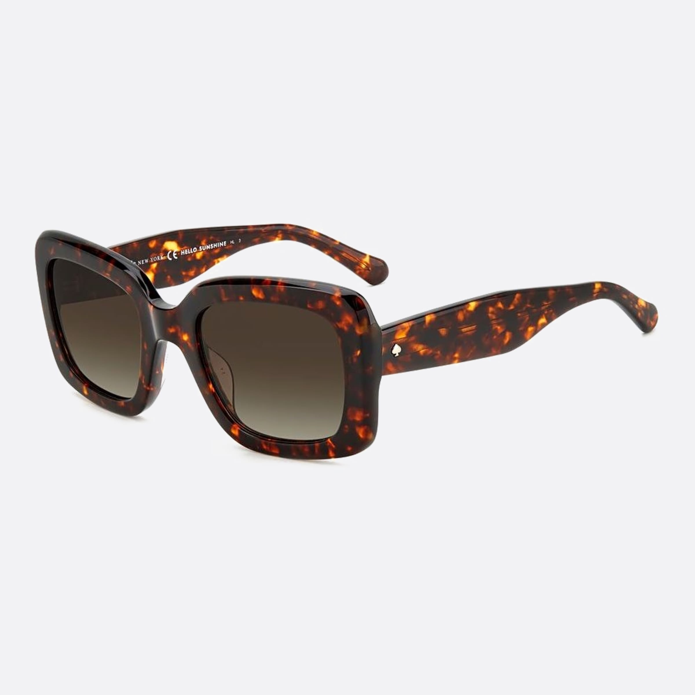 Kate 52mm Spade Bellamy Havana Squared Women Sunglasses - Side View