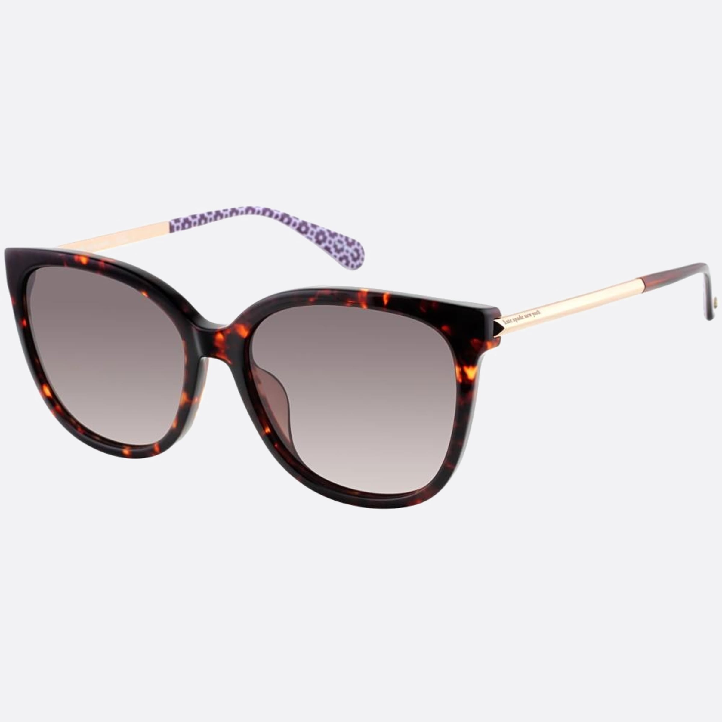 Kate 55mm Spade Britton Havana Geometric Polarized Women Sunglasses - Side View