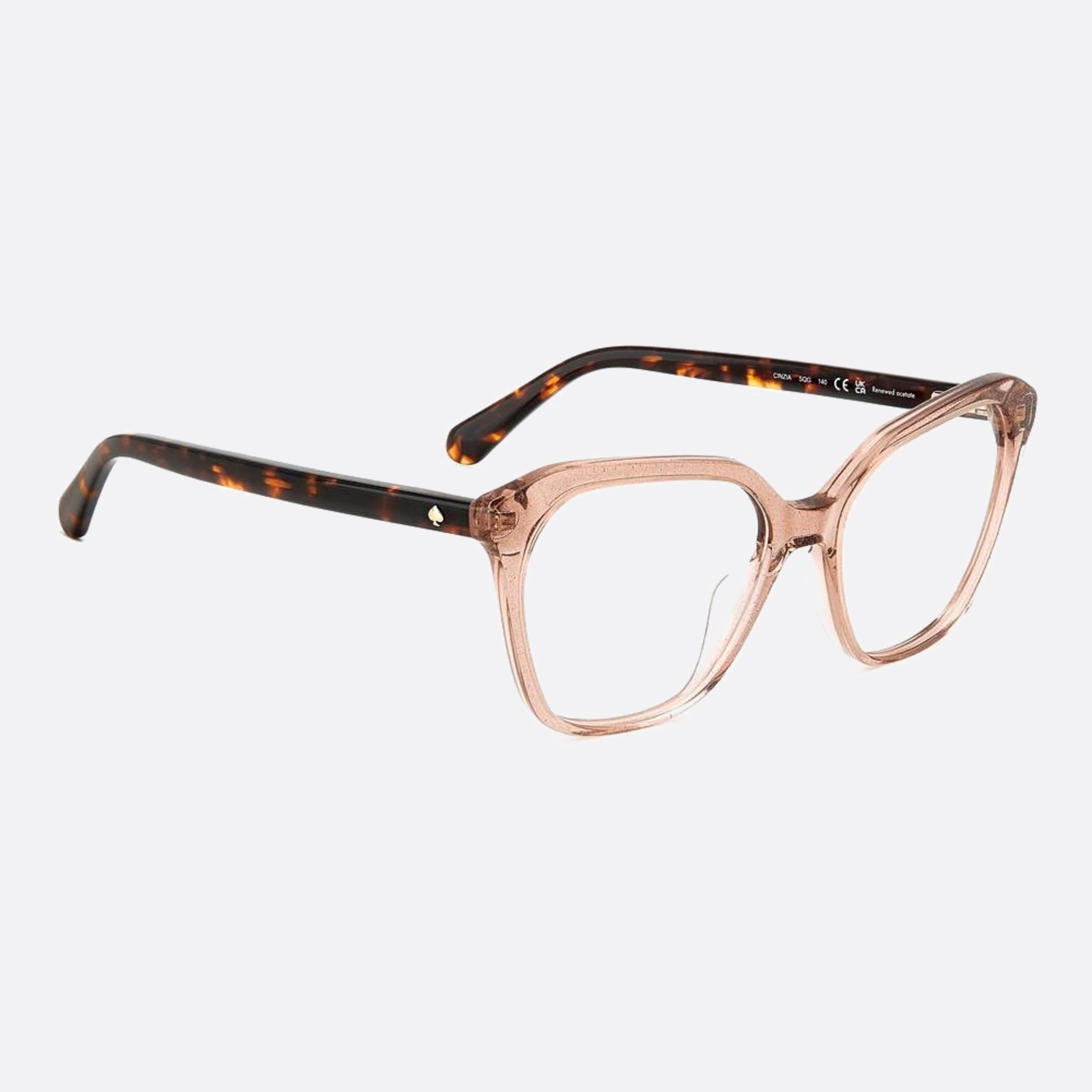 Kate 53mm Spade Cinzia Sqg Havana Geometric Women Eyeglasses - Detail View