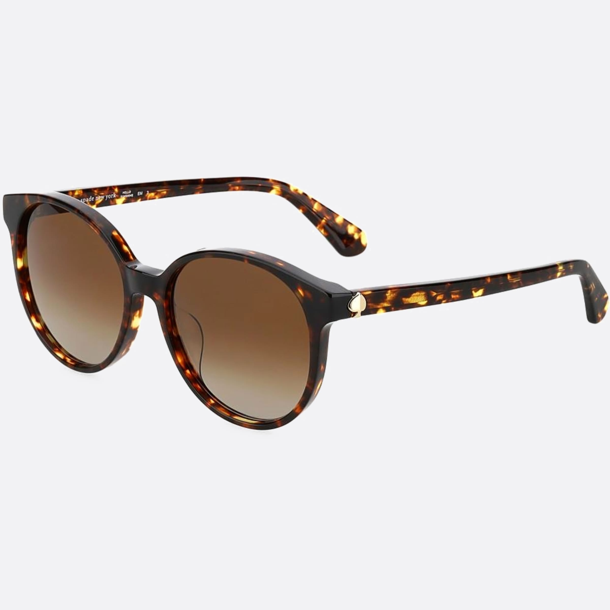 Kate 55mm Spade Eliza Havana Round Polarized Women Sunglasses - Side View