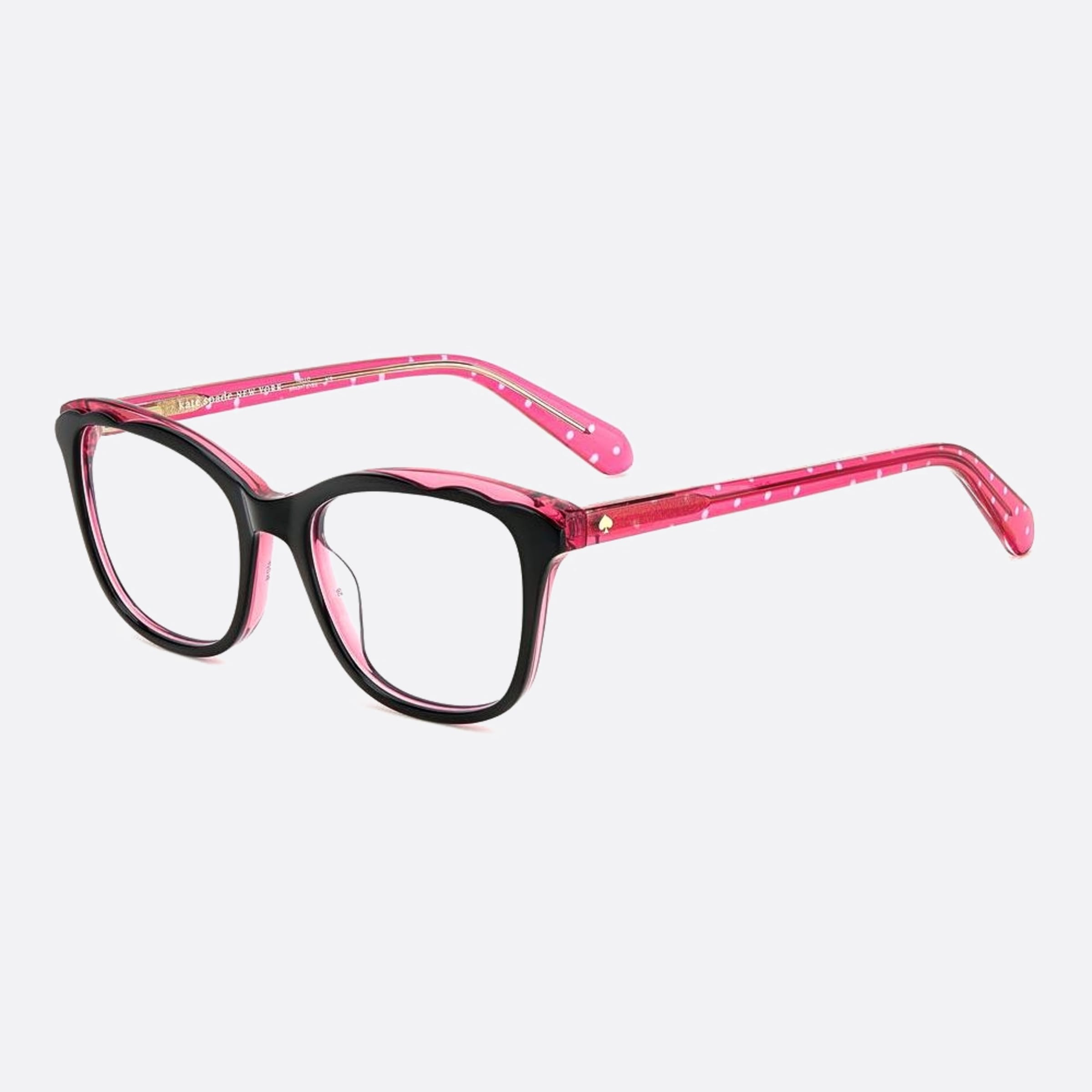 Kate 47mm Spade Elodie Black Geometric Unisex Eyeglasses - Side View