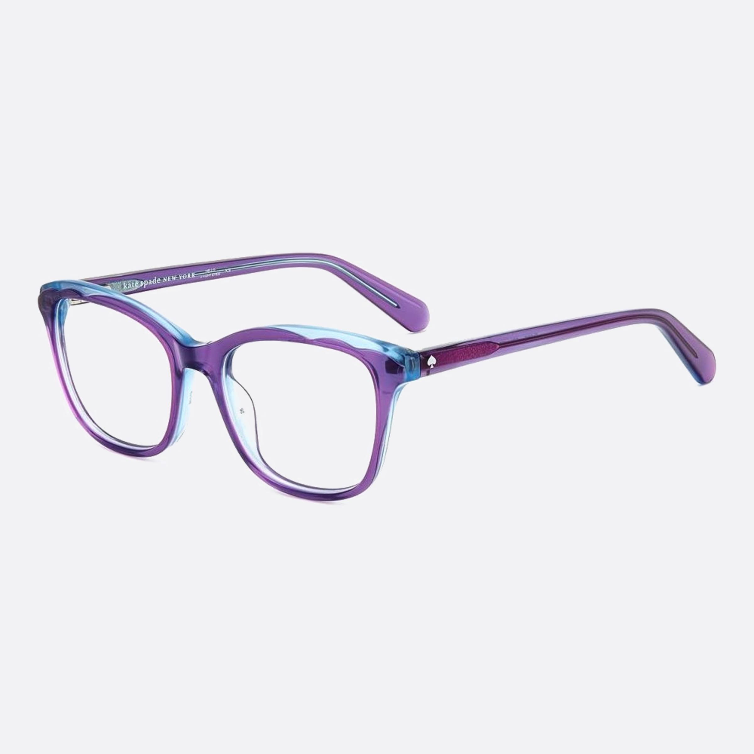 Kate 47mm Spade Elodie B3v Violet Geometric Unisex Eyeglasses - Side View