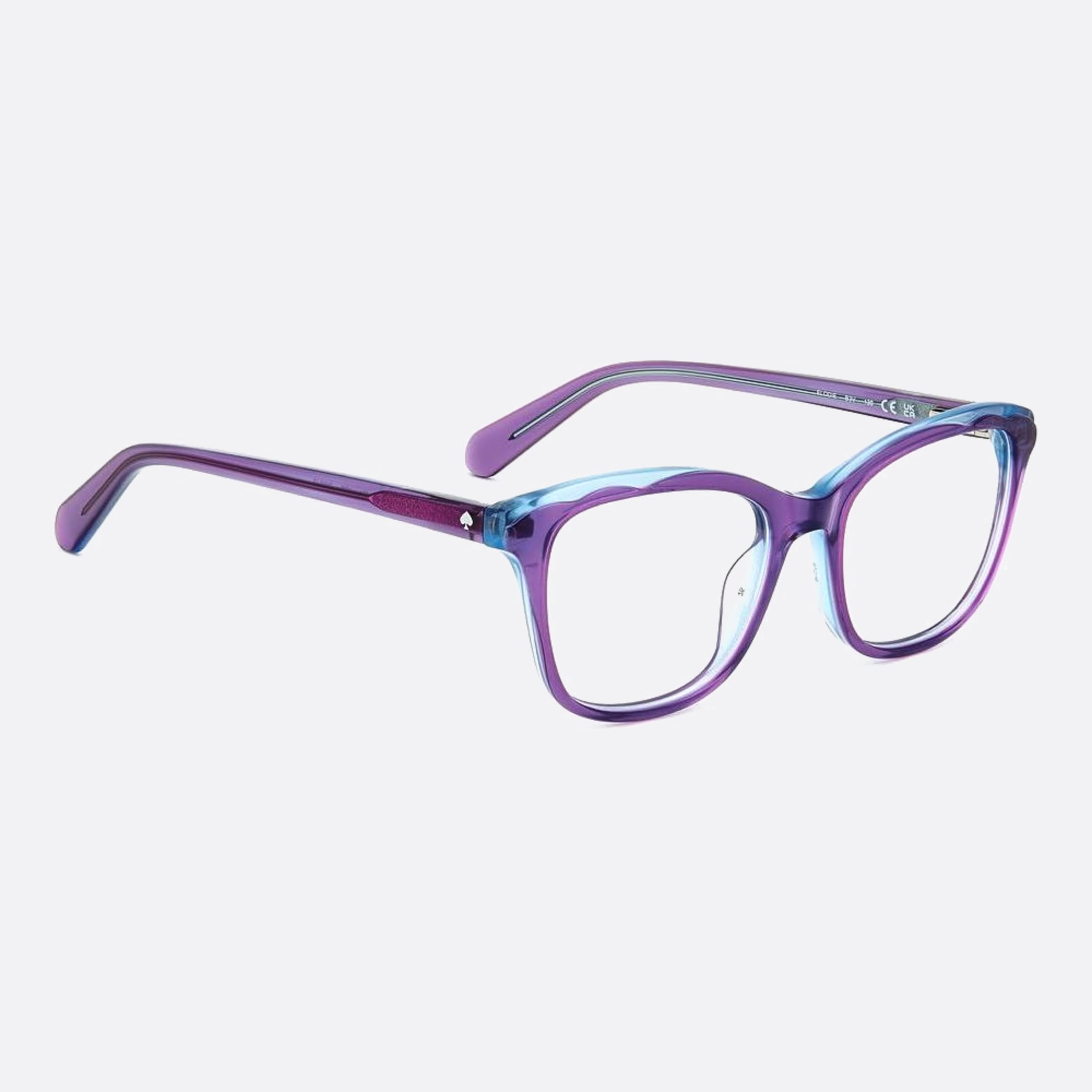 Kate 47mm Spade Elodie B3v Violet Geometric Unisex Eyeglasses - Detail View