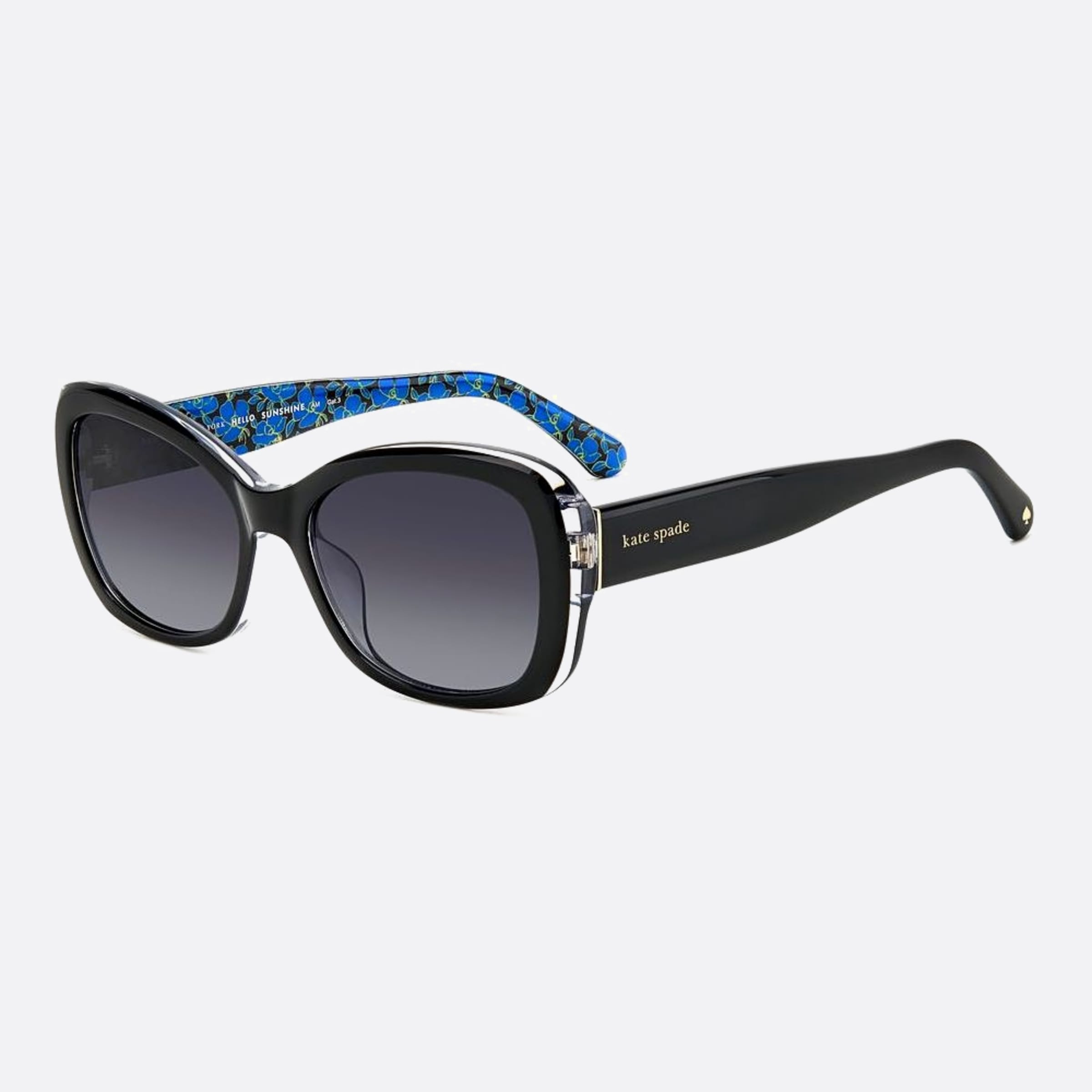 Kate 55mm Spade Elowen Black Visor Women Sunglasses - Side View