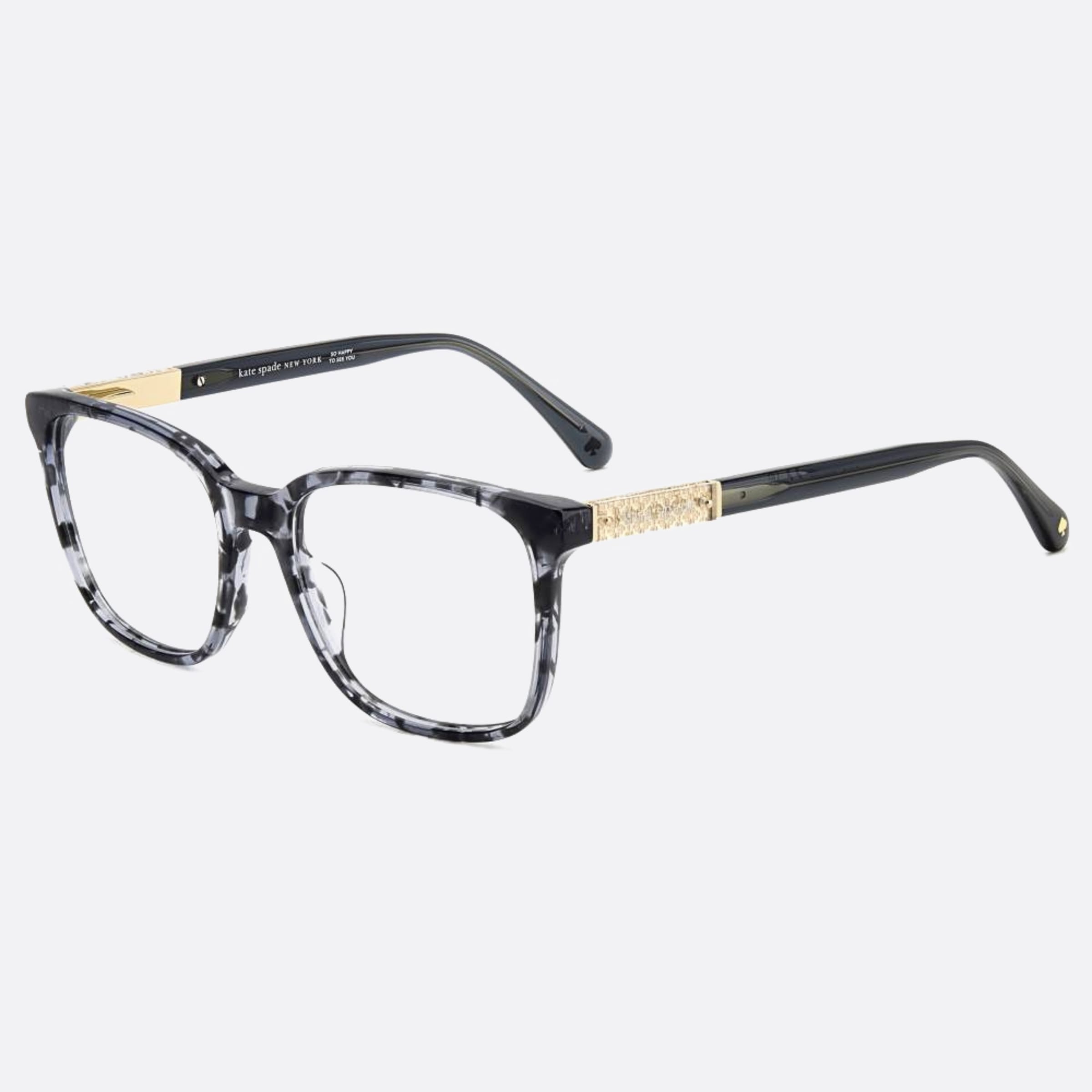 Kate 52mm Spade Fable Yv4 Black Squared Women Eyeglasses - Side View