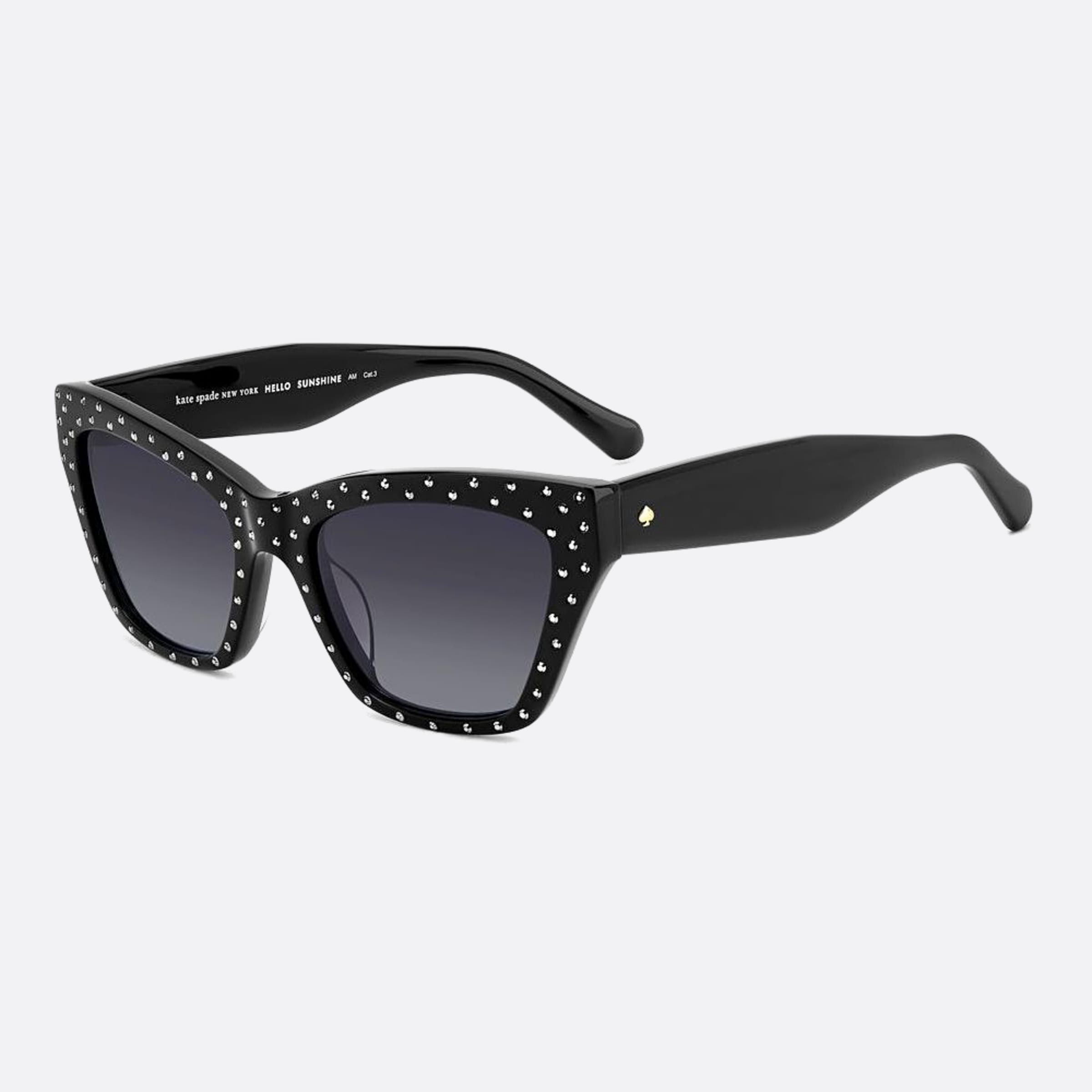 Kate 54mm Spade Fay Strass Black Cat Eye Women Sunglasses - Side View