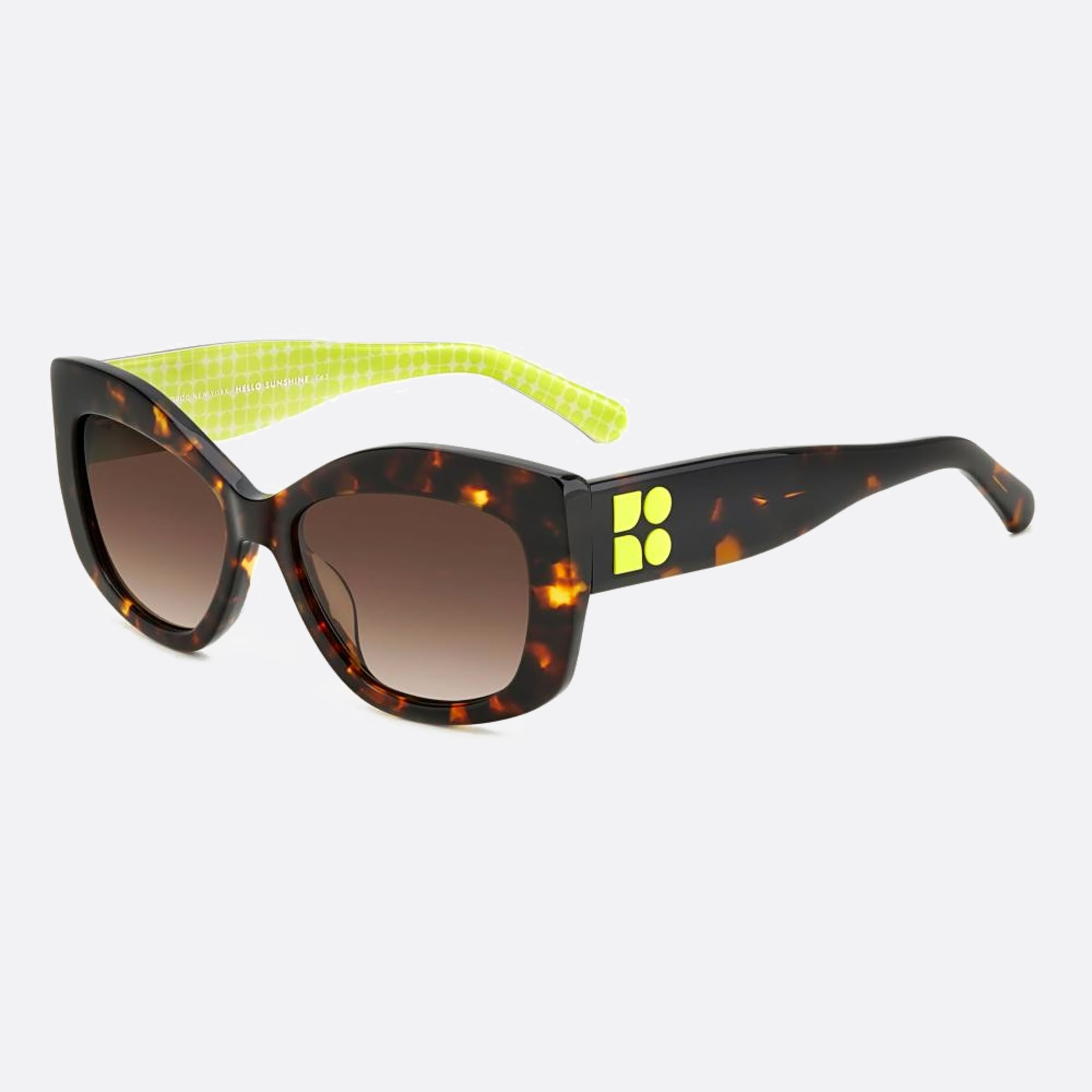 Kate 54mm Spade Frida Havana Geometric Women Sunglasses - Side View