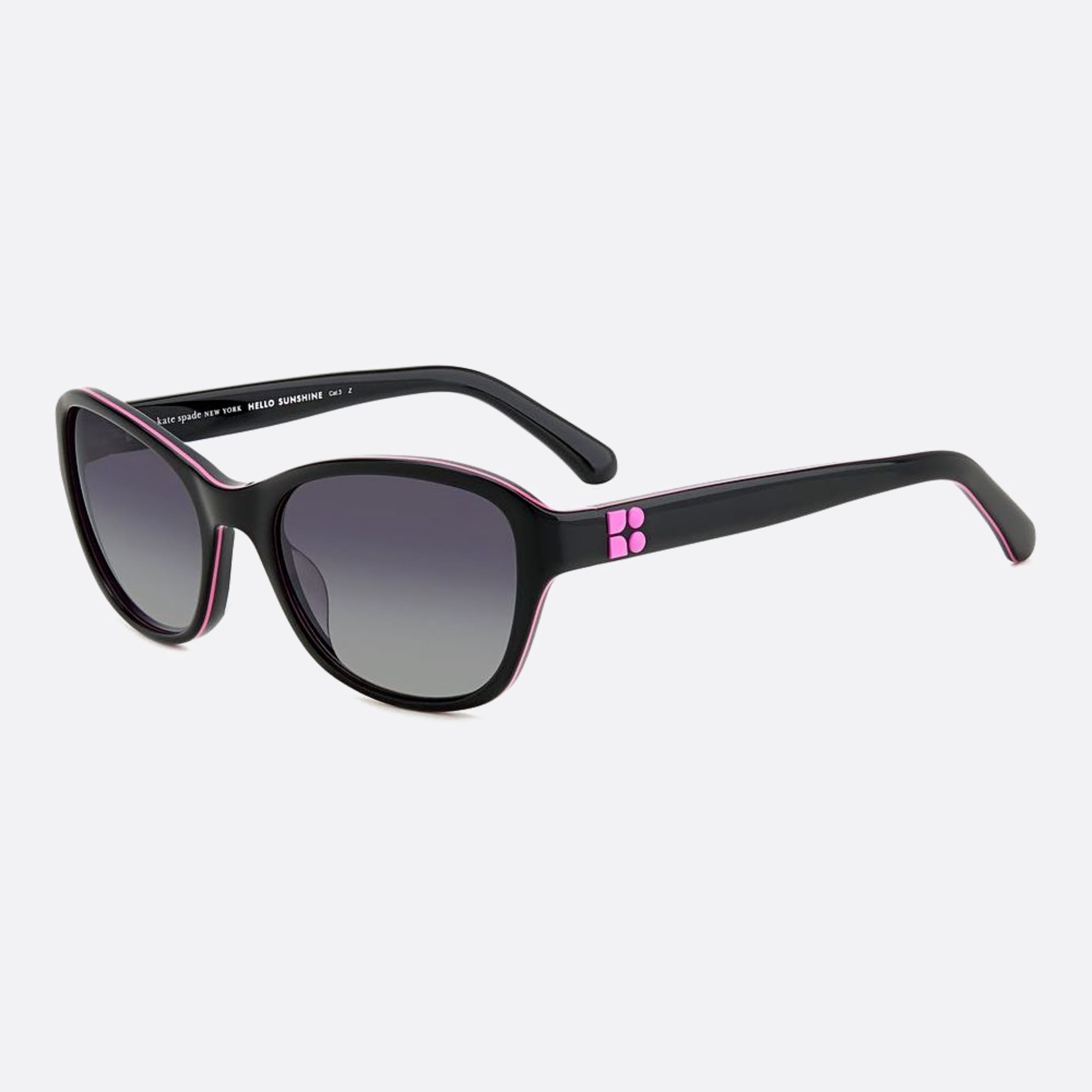 Kate 56mm Spade Golda Black Pantos Polarized Women Sunglasses - Side View