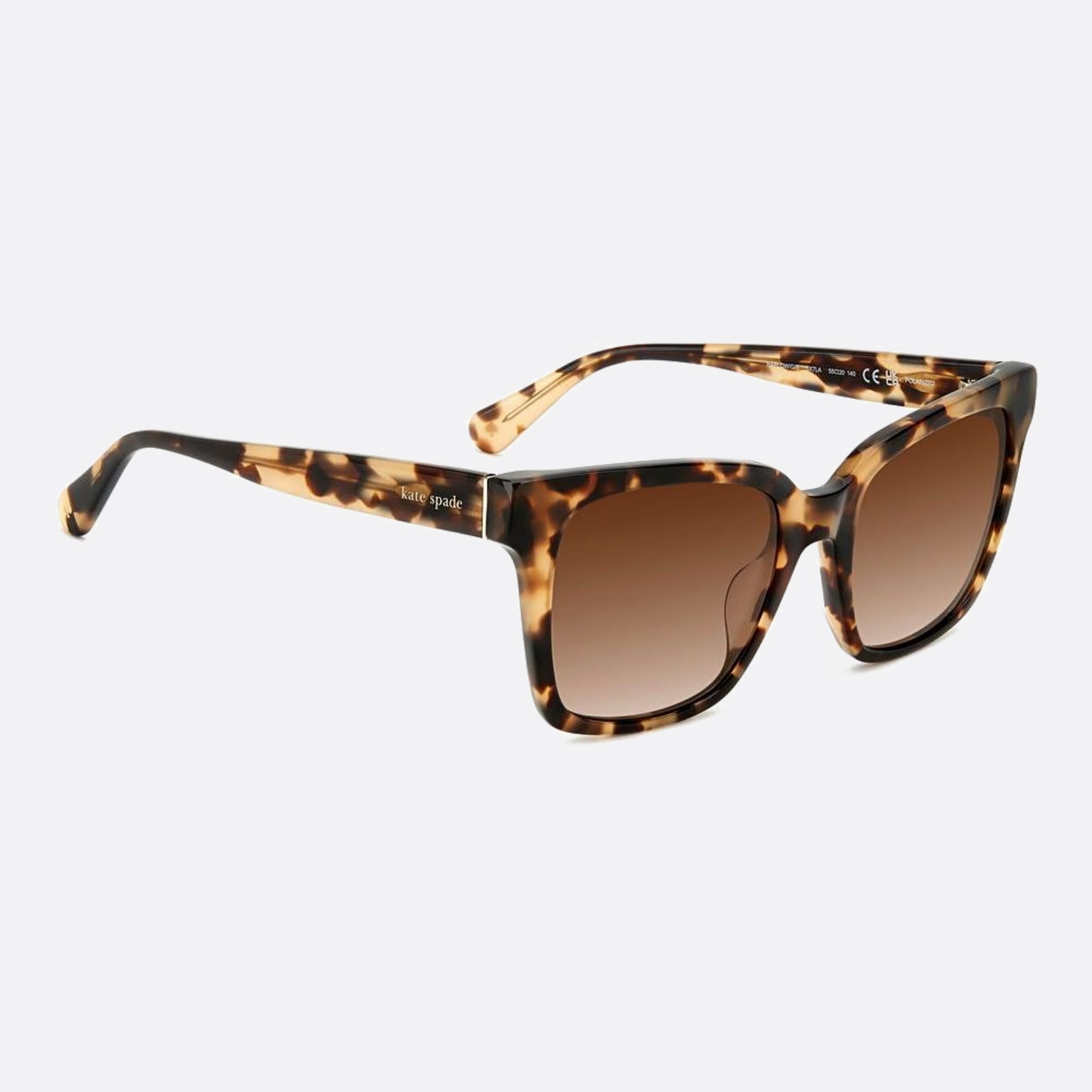 Kate 55mm Spade Harlow Sx7 Havana Geometric Women Sunglasses - Detail View
