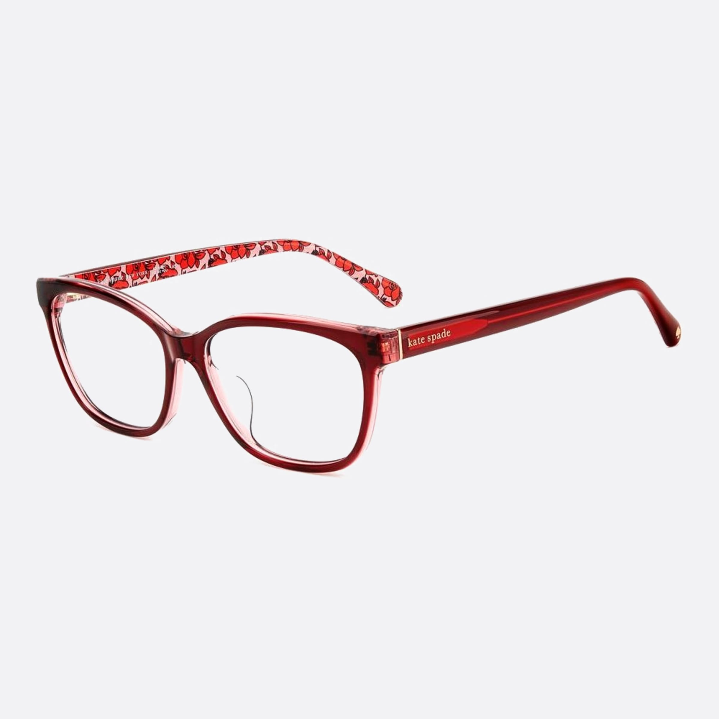 Kate 54mm Women's Spade Kattalin C9a Red Geometric Eyeglasses - Side View
