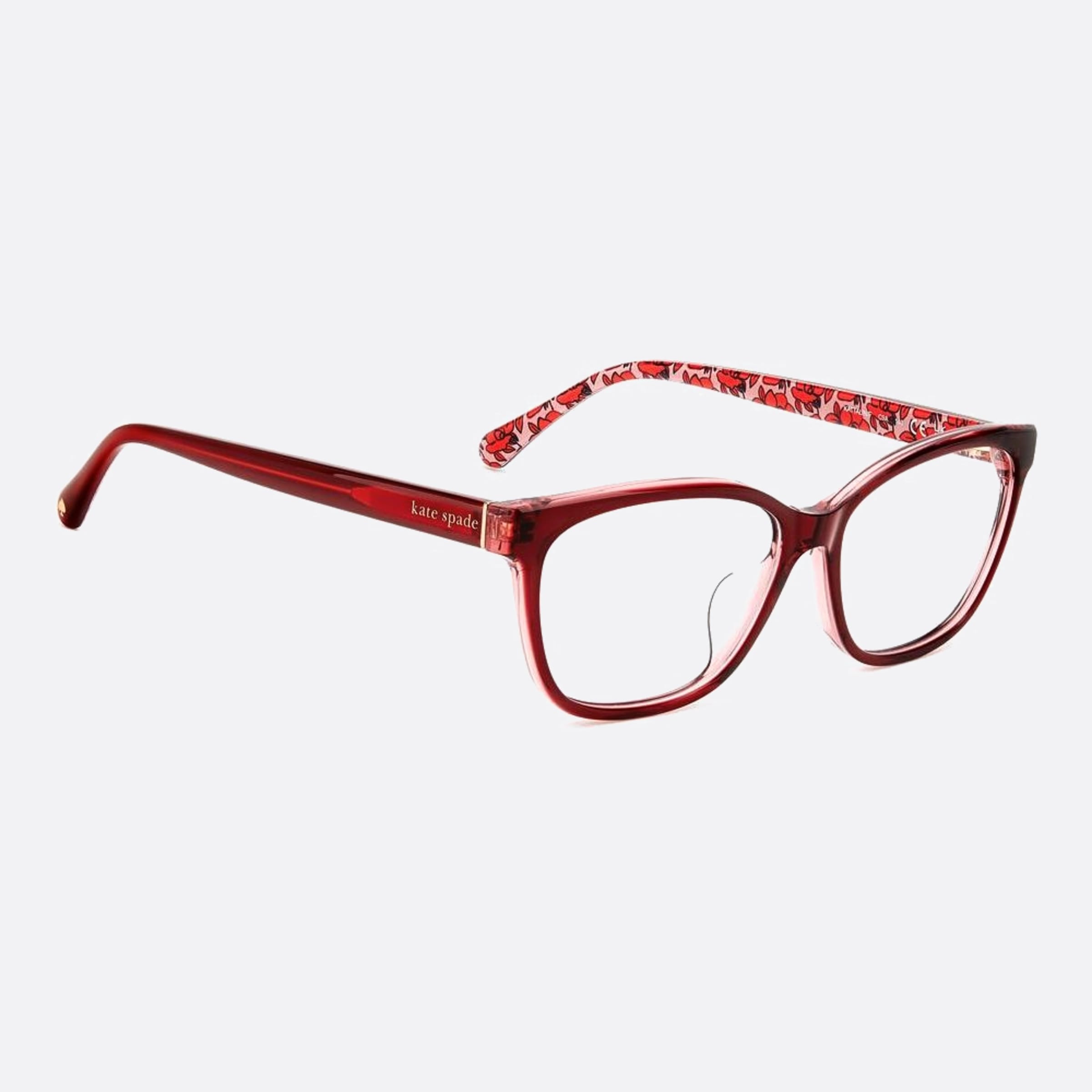 Kate 54mm Women's Spade Kattalin C9a Red Geometric Eyeglasses - Lifestyle Shot