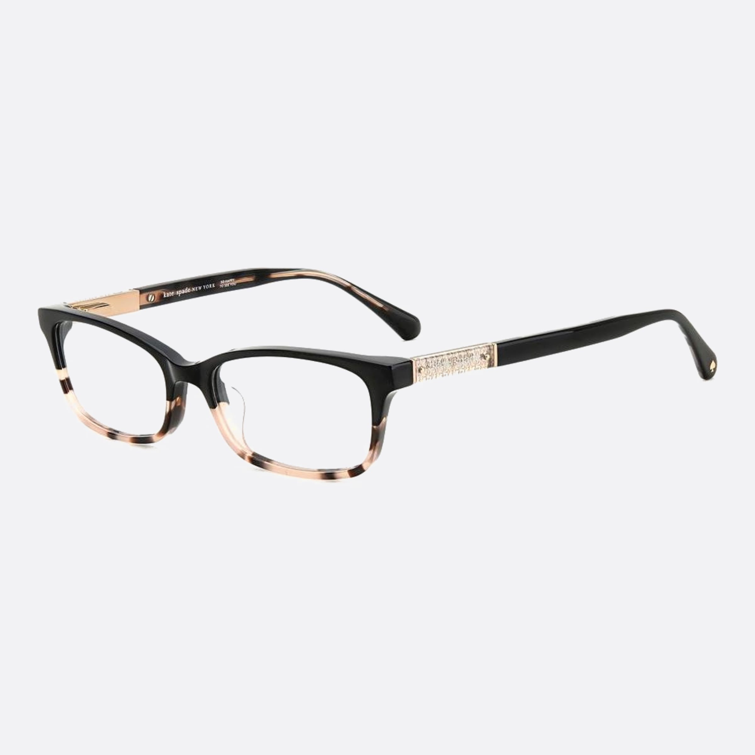 Kate 50mm Spade Laurel W4a Havana Squared Women Eyeglasses - Side View