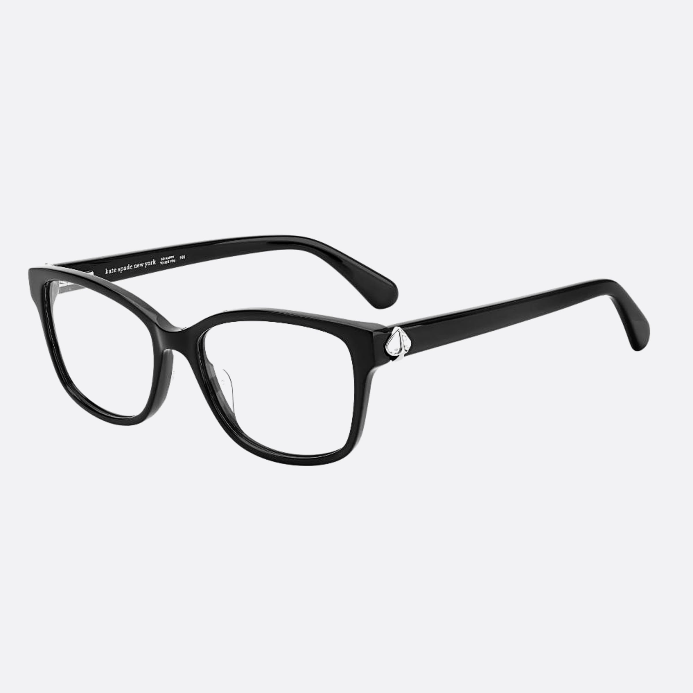 Kate 53mm Spade Reilly Asian Fit Black Squared Women Eyeglasses - Side View