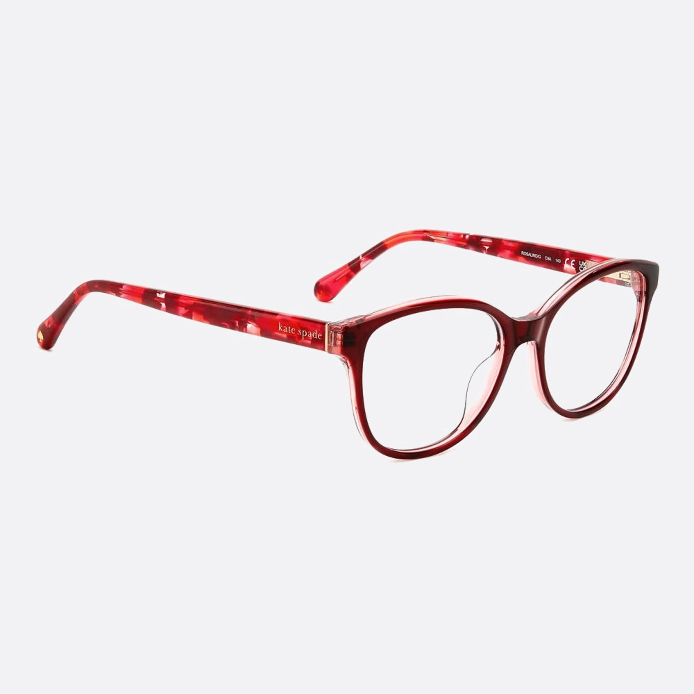 Kate 50mm Spade Rosalind C9a Red Squared Women Eyeglasses - Detail View