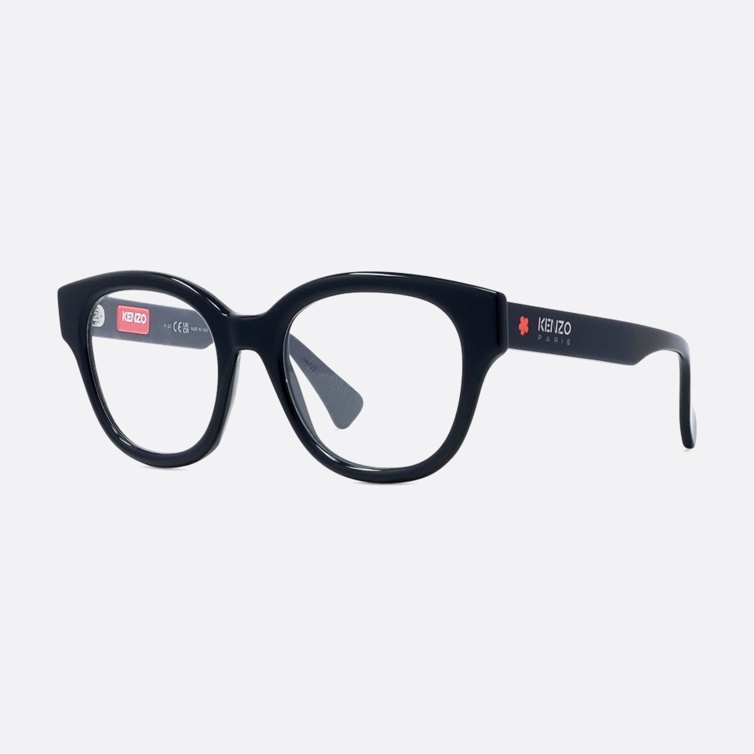 Kenzo 51mm Black Geometric Women Eyeglasses - Side View