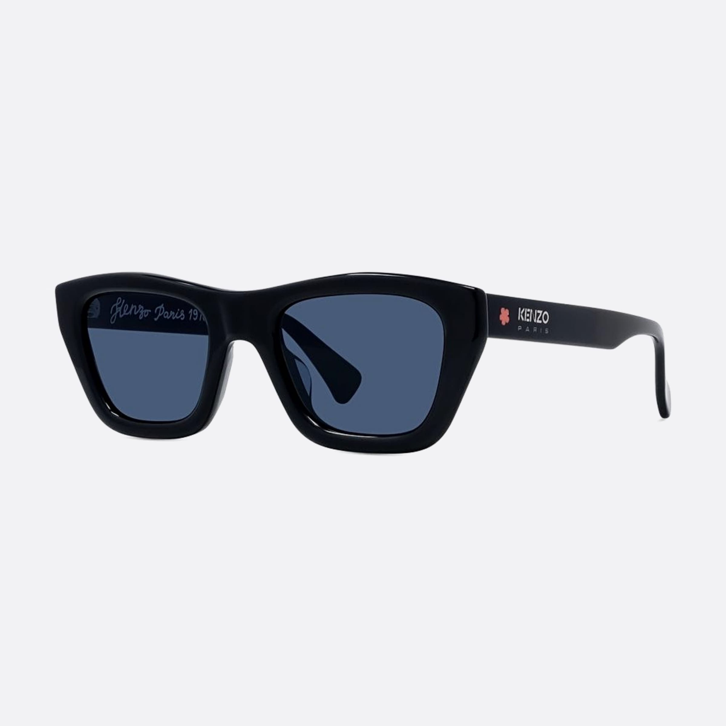 Kenzo 52mm 01v Black Geometric Unisex Sunglasses - Side View