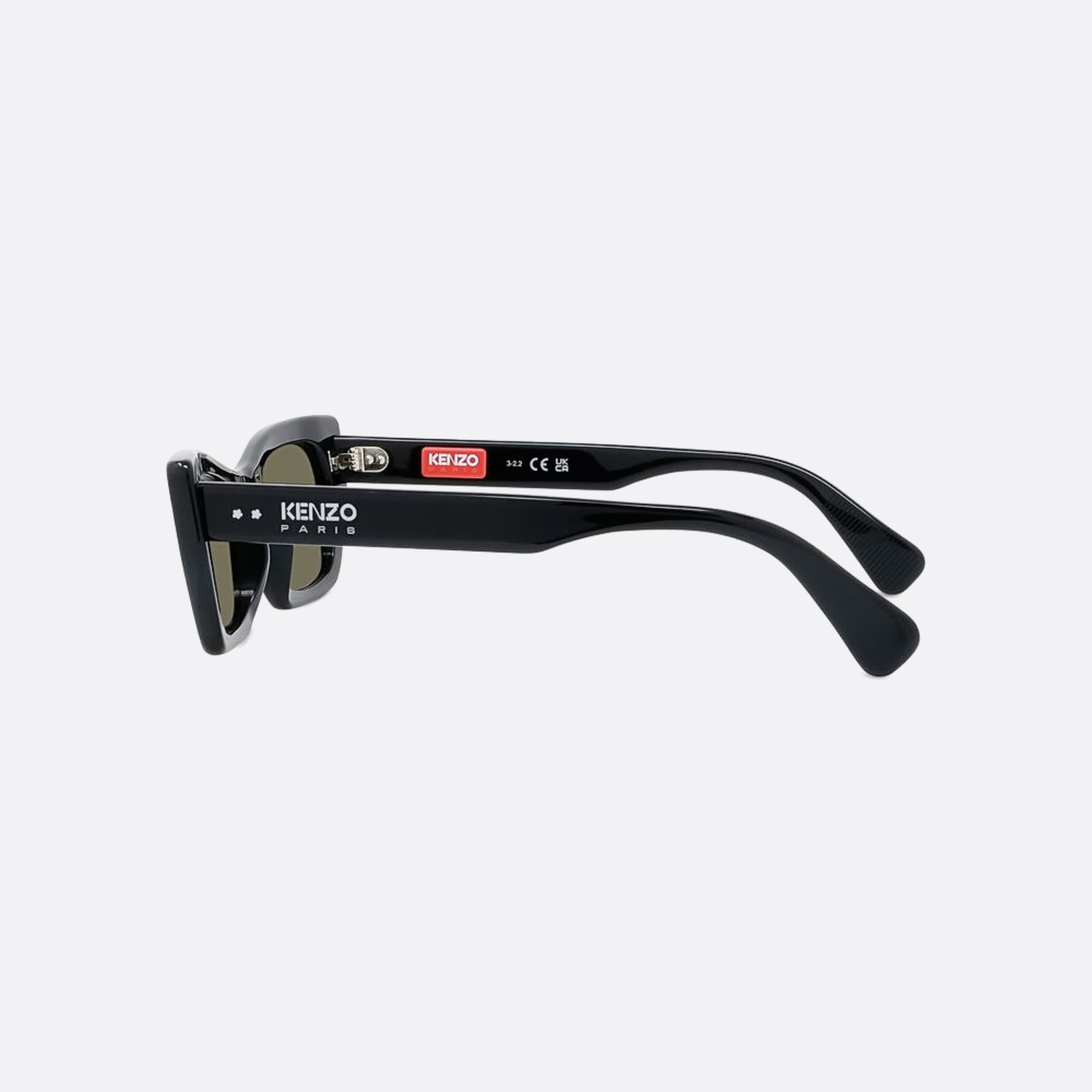 Kenzo 51mm Boke Flower 01n Black Geometric Unisex Sunglasses - Detail View