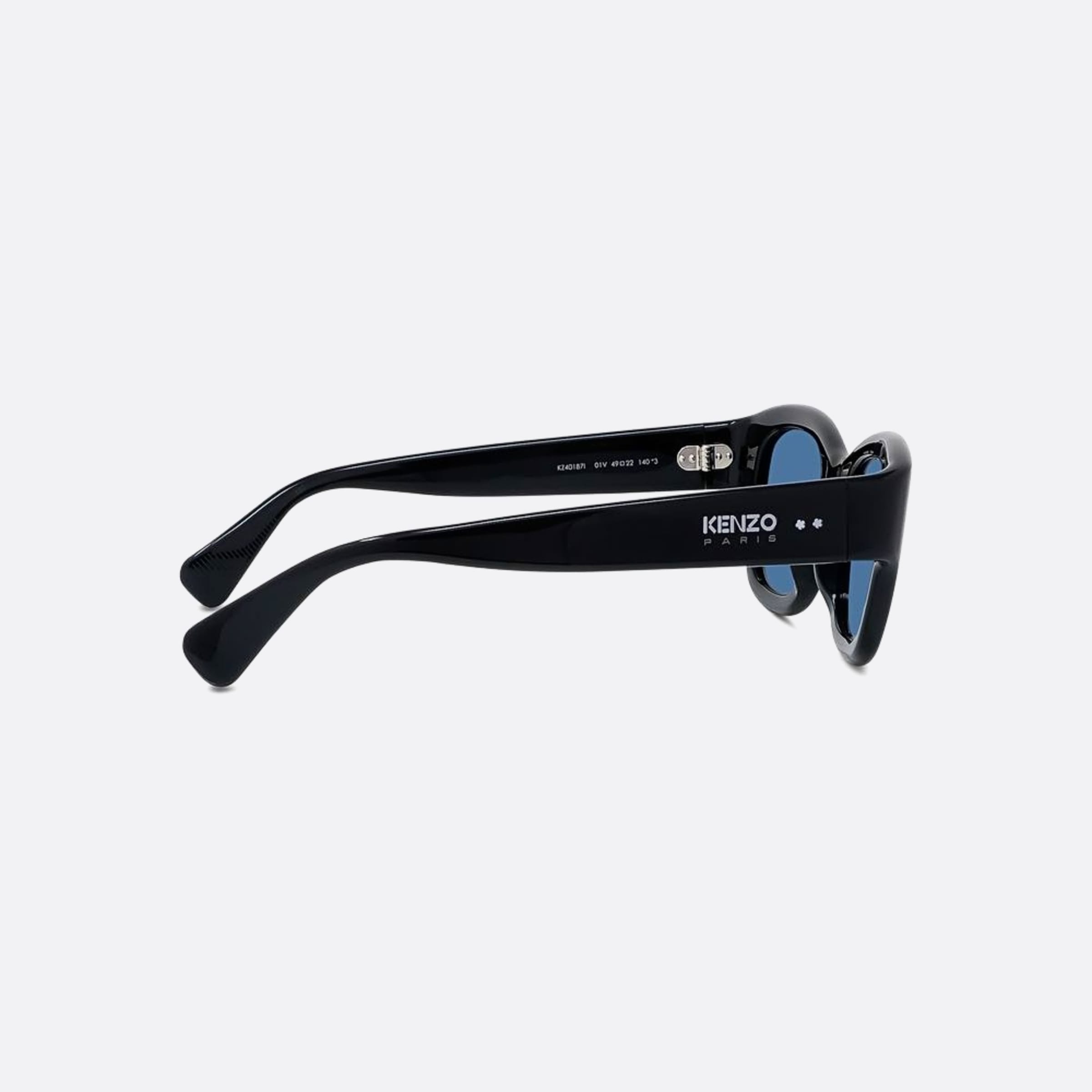 Kenzo 49mm Boke Flower 01v Black Geometric Unisex Sunglasses - Additional Angle