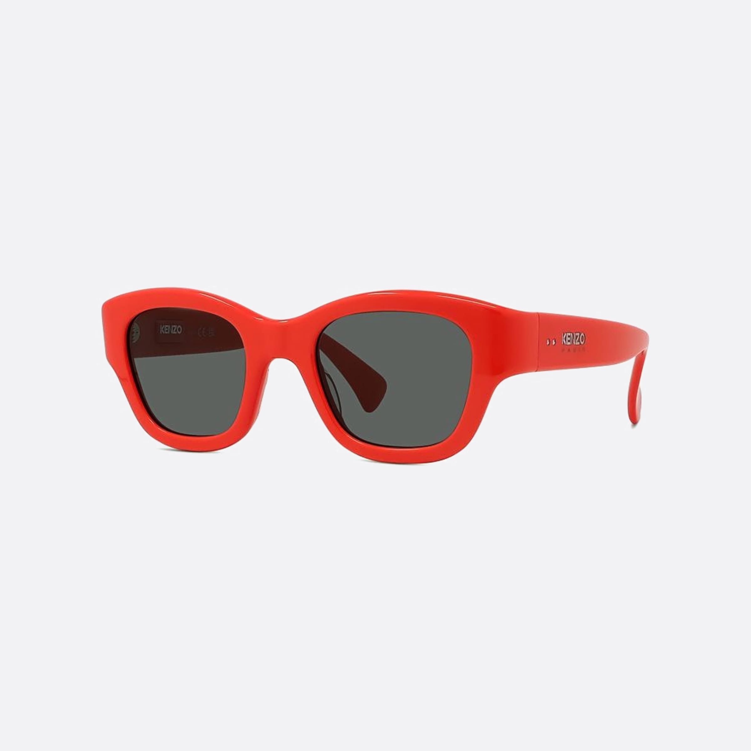 Kenzo 49mm Boke Flower 66a Red Geometric Unisex Sunglasses - Side View