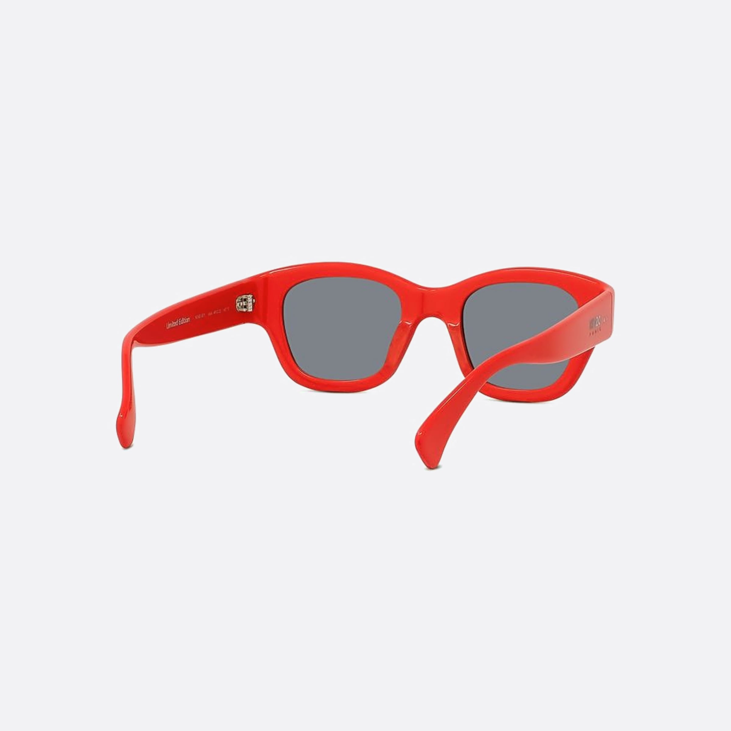 Kenzo 49mm Boke Flower 66a Red Geometric Unisex Sunglasses - Additional Angle