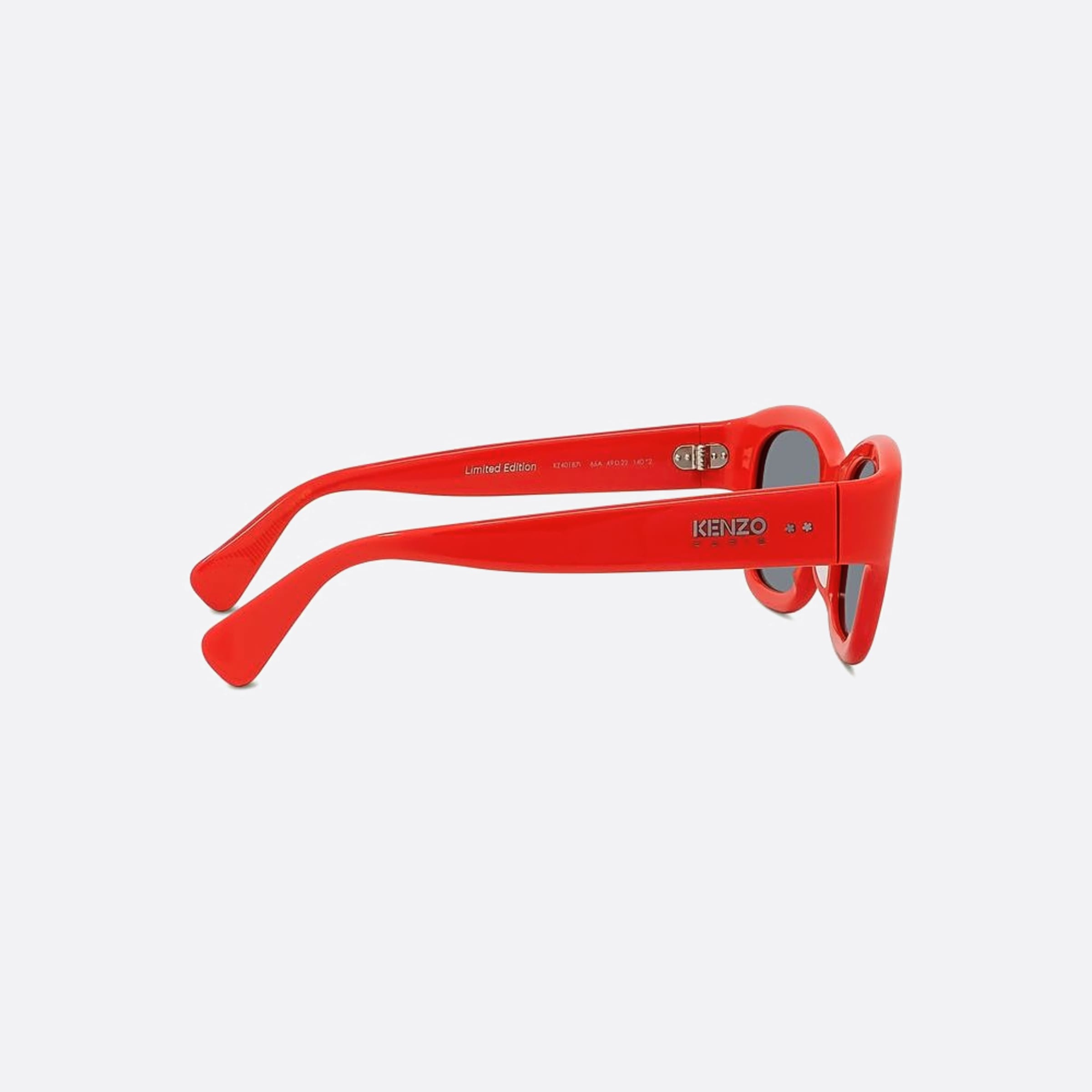 Kenzo 49mm Boke Flower 66a Red Geometric Unisex Sunglasses - Additional Angle