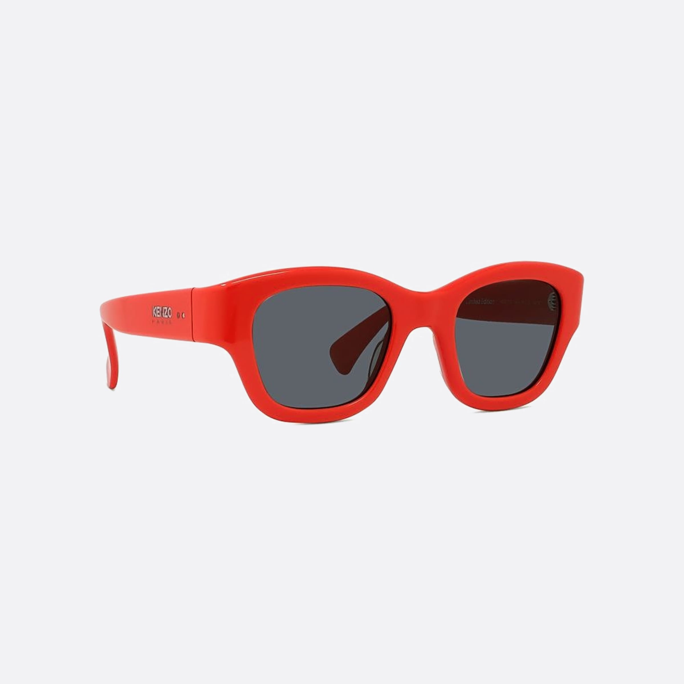 Kenzo 49mm Boke Flower 66a Red Geometric Unisex Sunglasses - Additional Angle