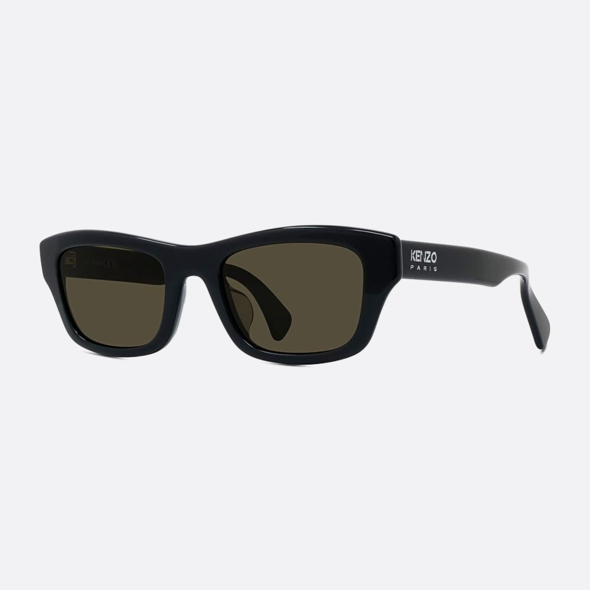 Kenzo 52mm Nigo1 01n Black Rectangle Unisex Sunglasses - Side View