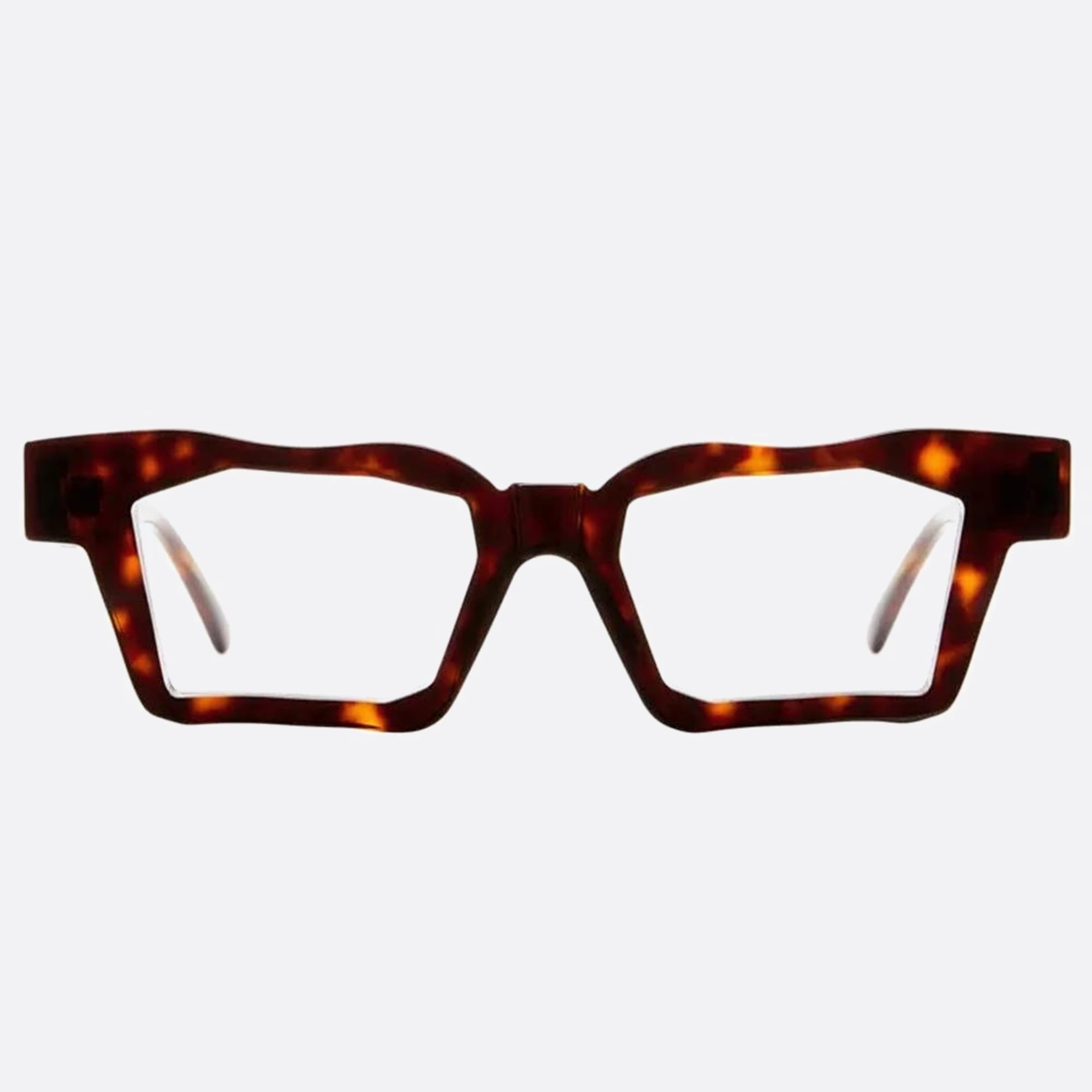 Kuboraum 52mm Havana Other Unisex Eyeglasses - Side View