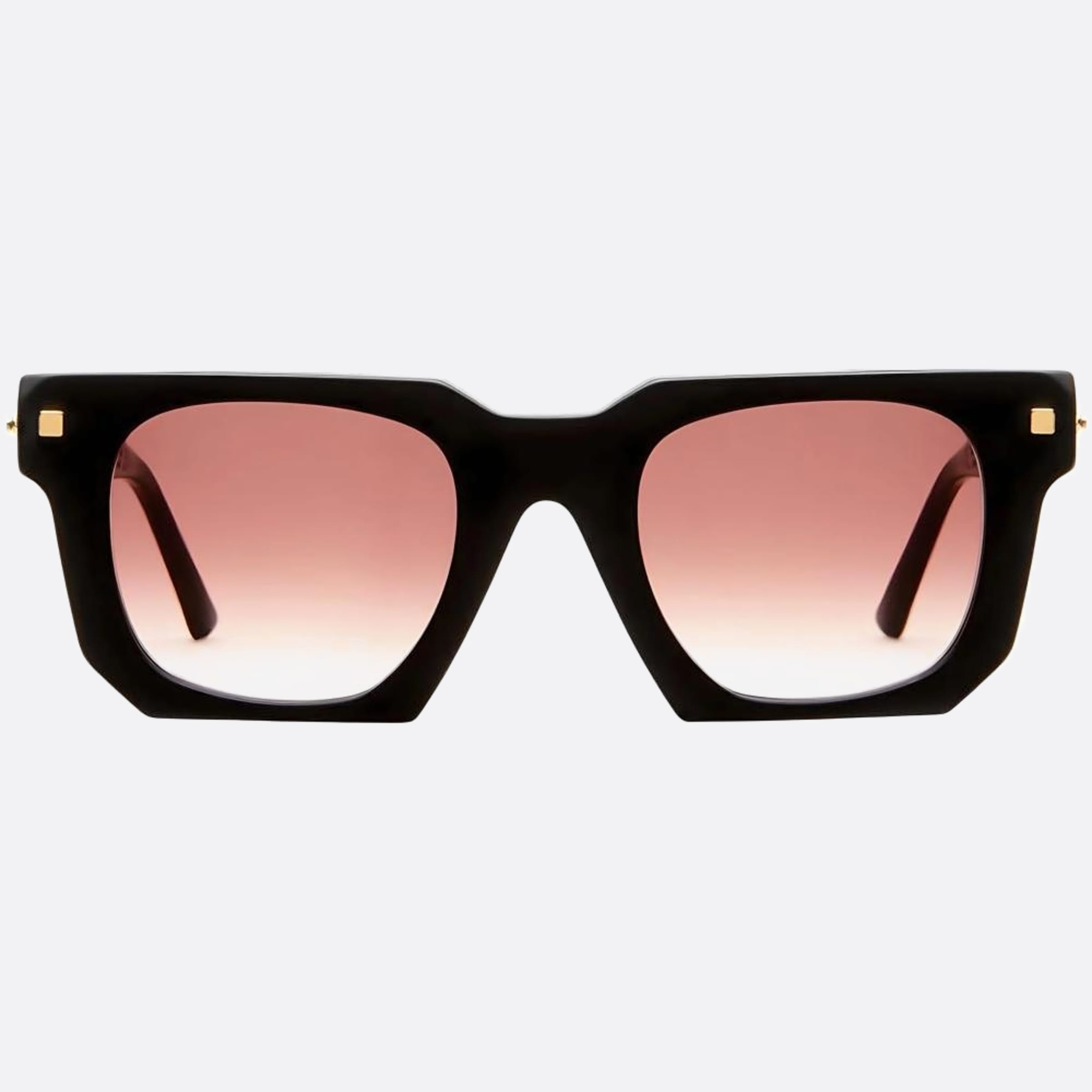 Kuboraum 51mm Black Squared Unisex Sunglasses - Side View