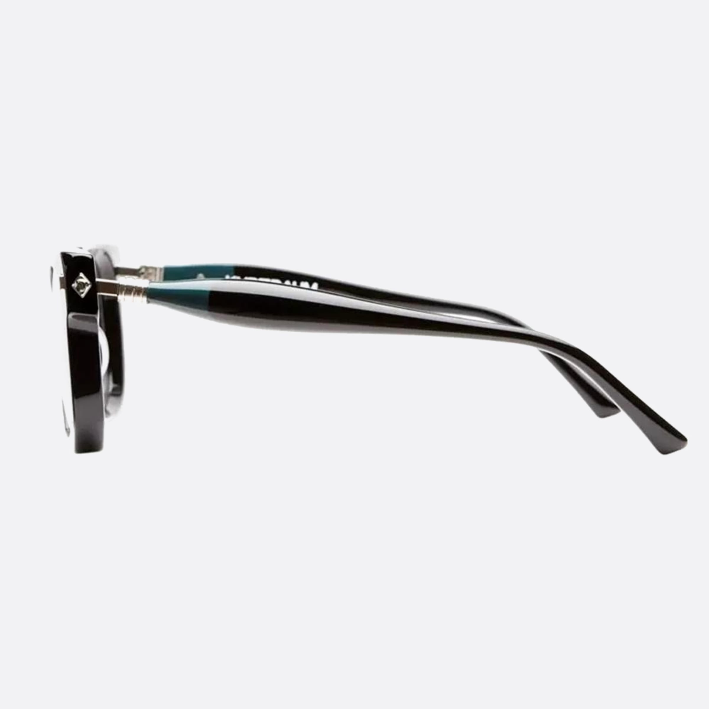 Kuboraum 51mm Black Geometric Unisex Eyeglasses - Main View