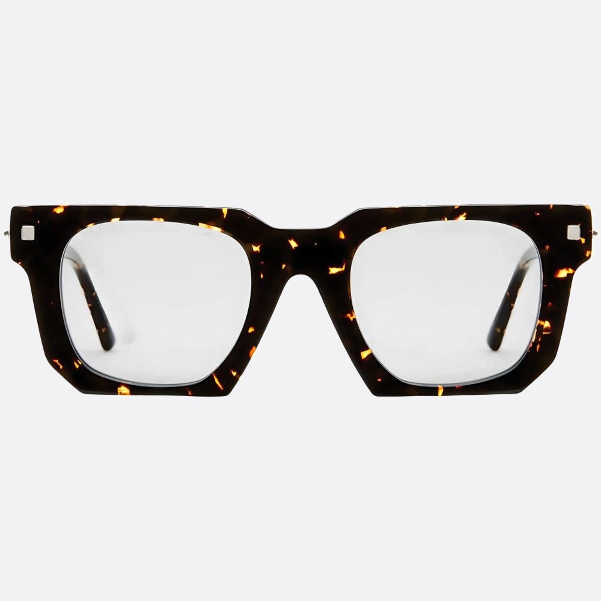 Kuboraum 51mm Havana Squared Unisex Sunglasses - Side View