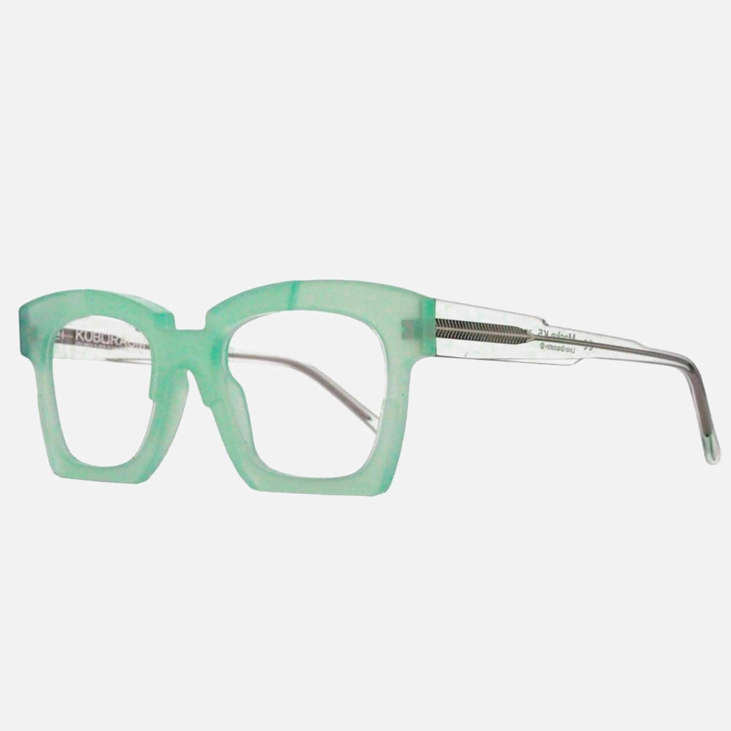 Kuboraum 51mm Maske Green Visor Unisex Eyeglasses - Side View