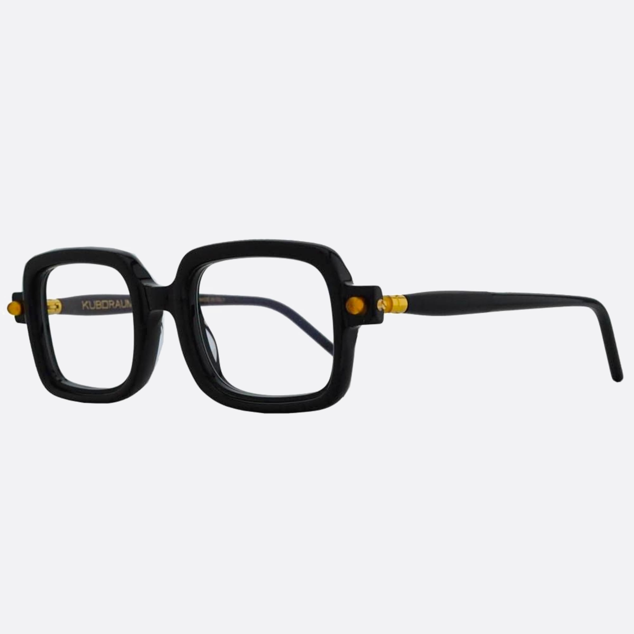 Kuboraum 50mm Maske Bsc Black Geometric Unisex Eyeglasses - Side View