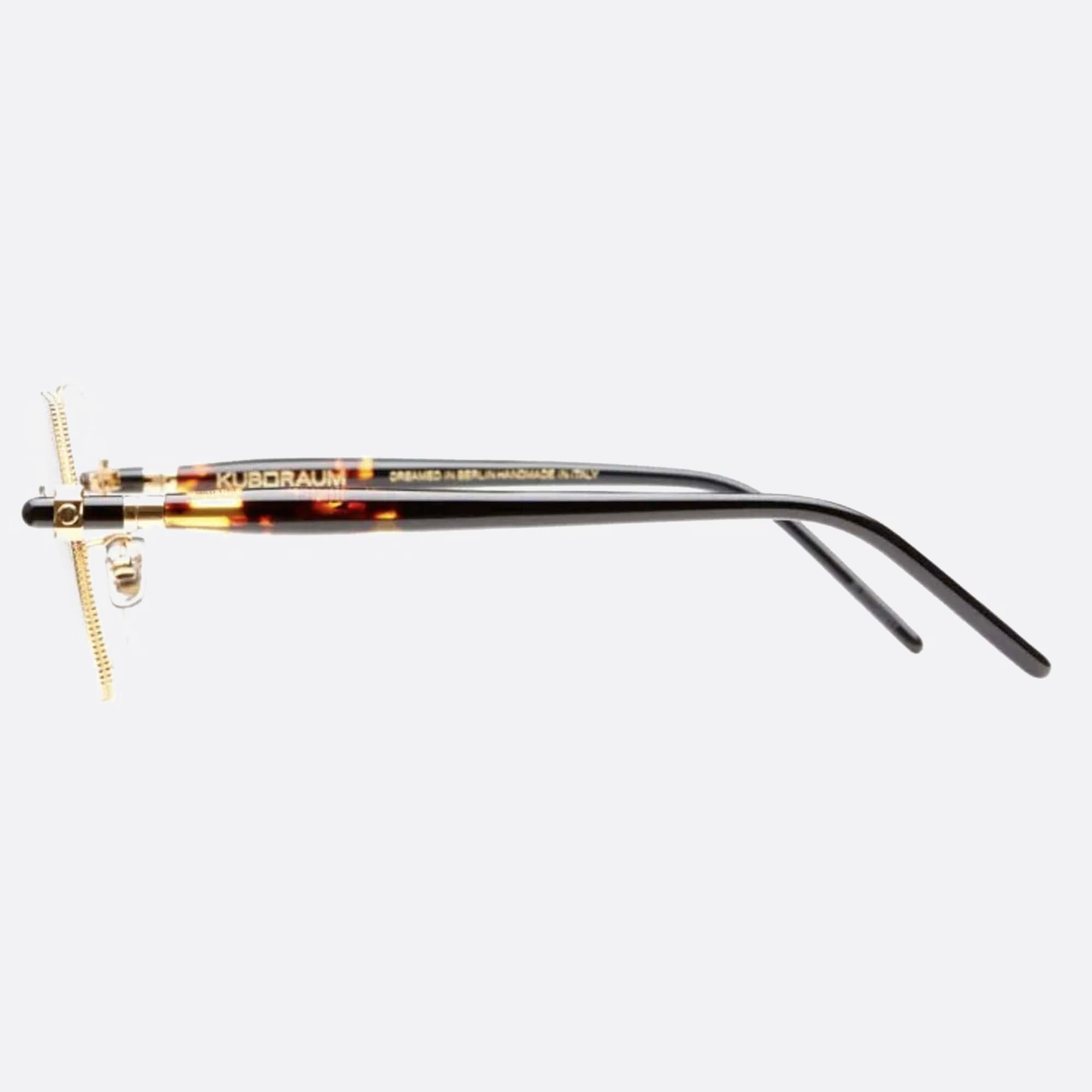 Kuboraum 54mm Maske P70 Gto Gold Visor Unisex Eyeglasses - Side View