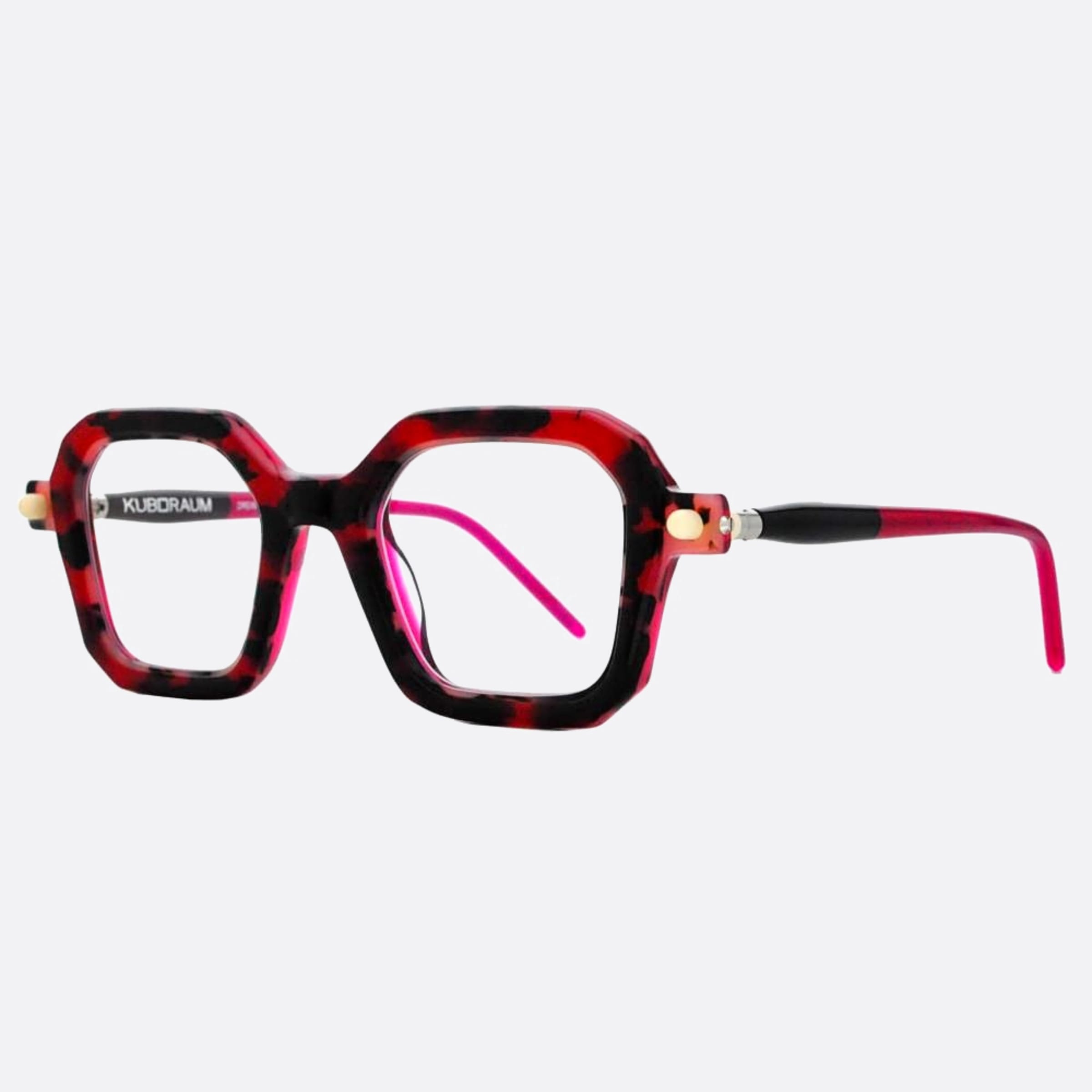 Kuboraum Maske Pink Visor Unisex Eyeglasses - Side View