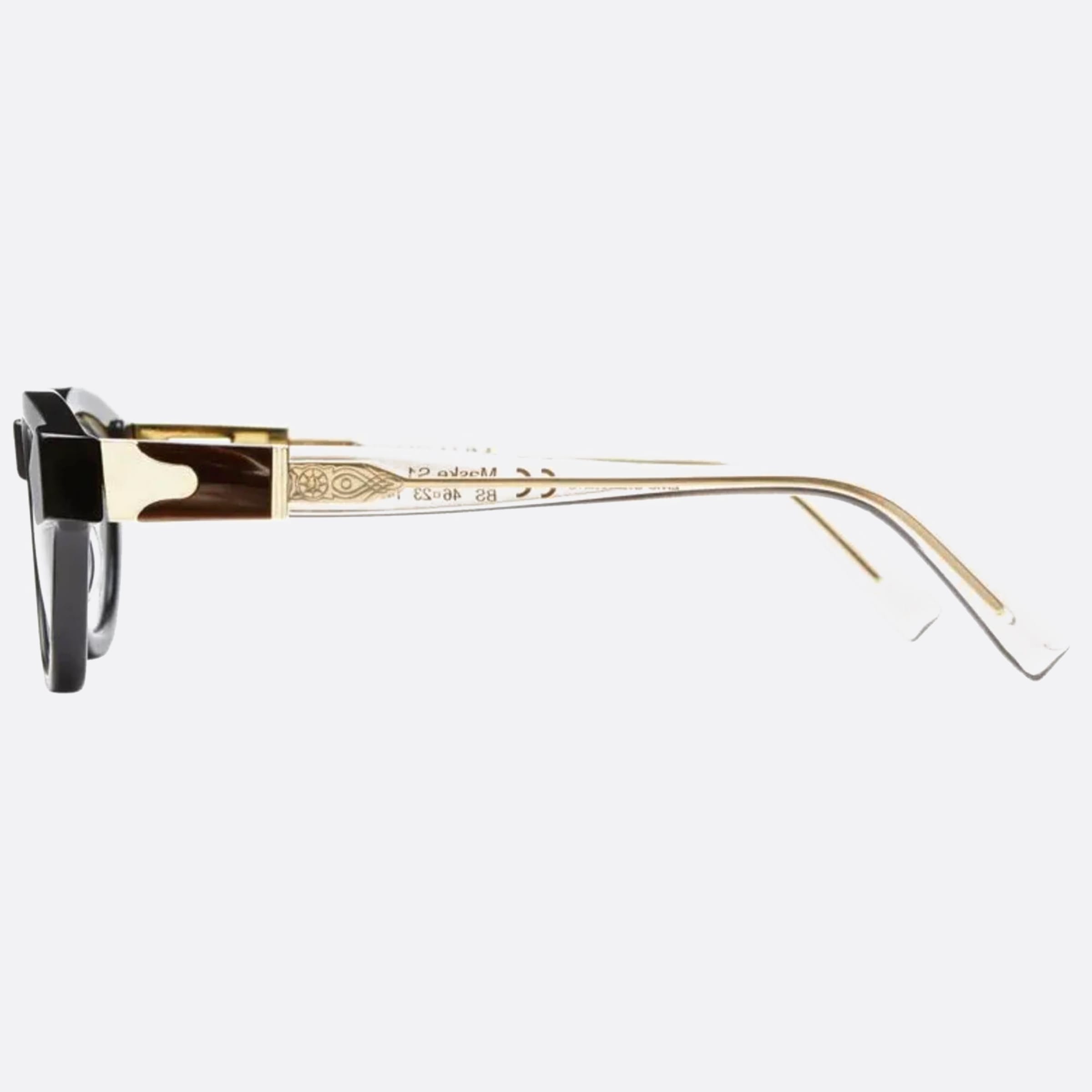 Kuboraum 46mm Maske Black Geometric Unisex Eyeglasses - Detail View