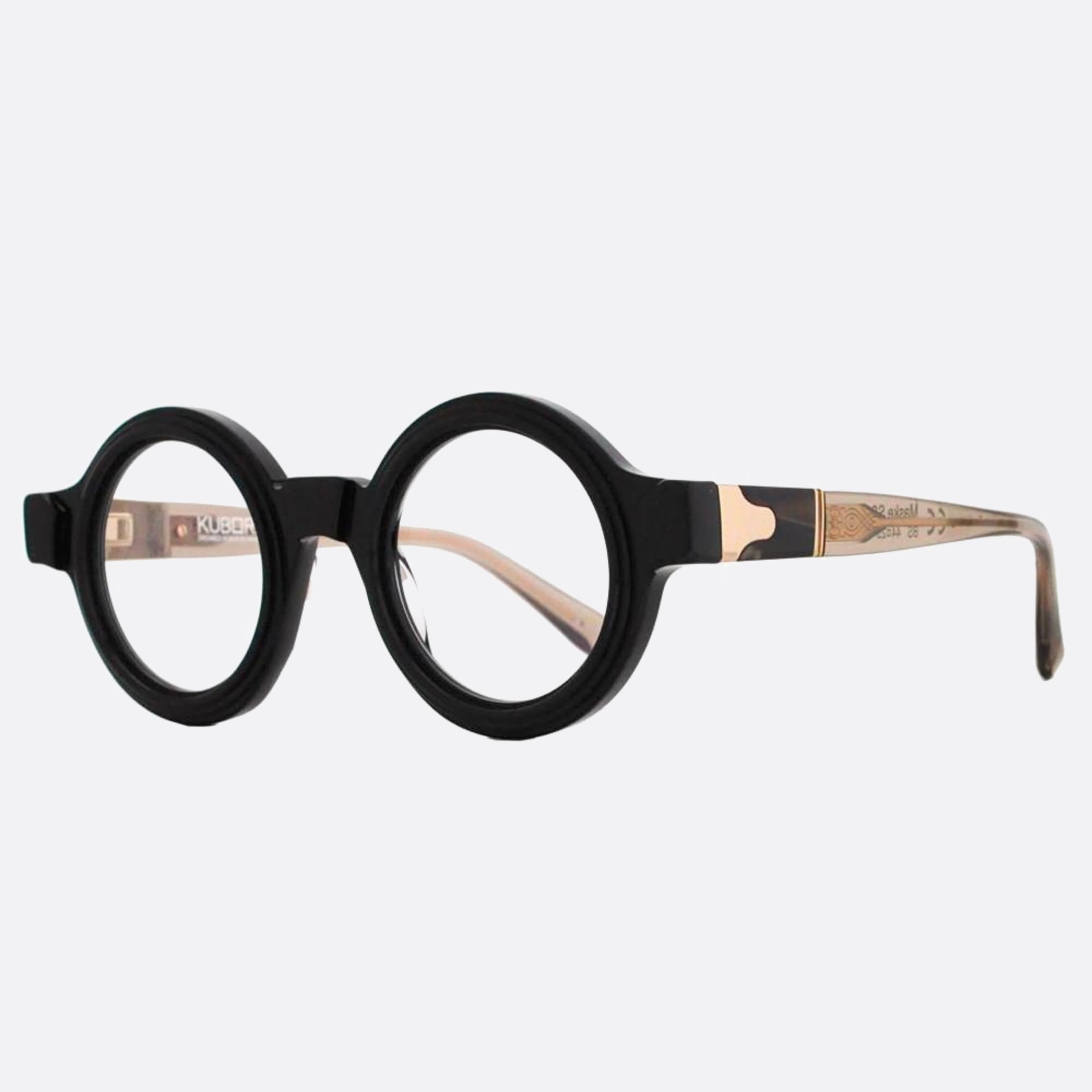 Kuboraum 44mm Maske Black Round Unisex Eyeglasses - Side View