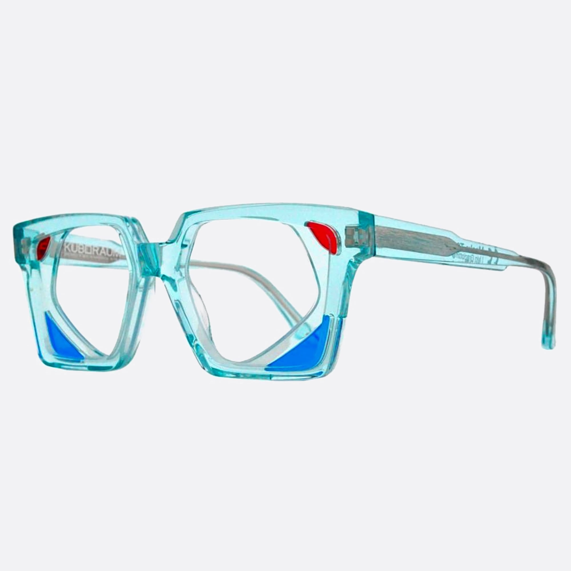 Kuboraum 49mm Maske Blue Visor Unisex Eyeglasses - Side View