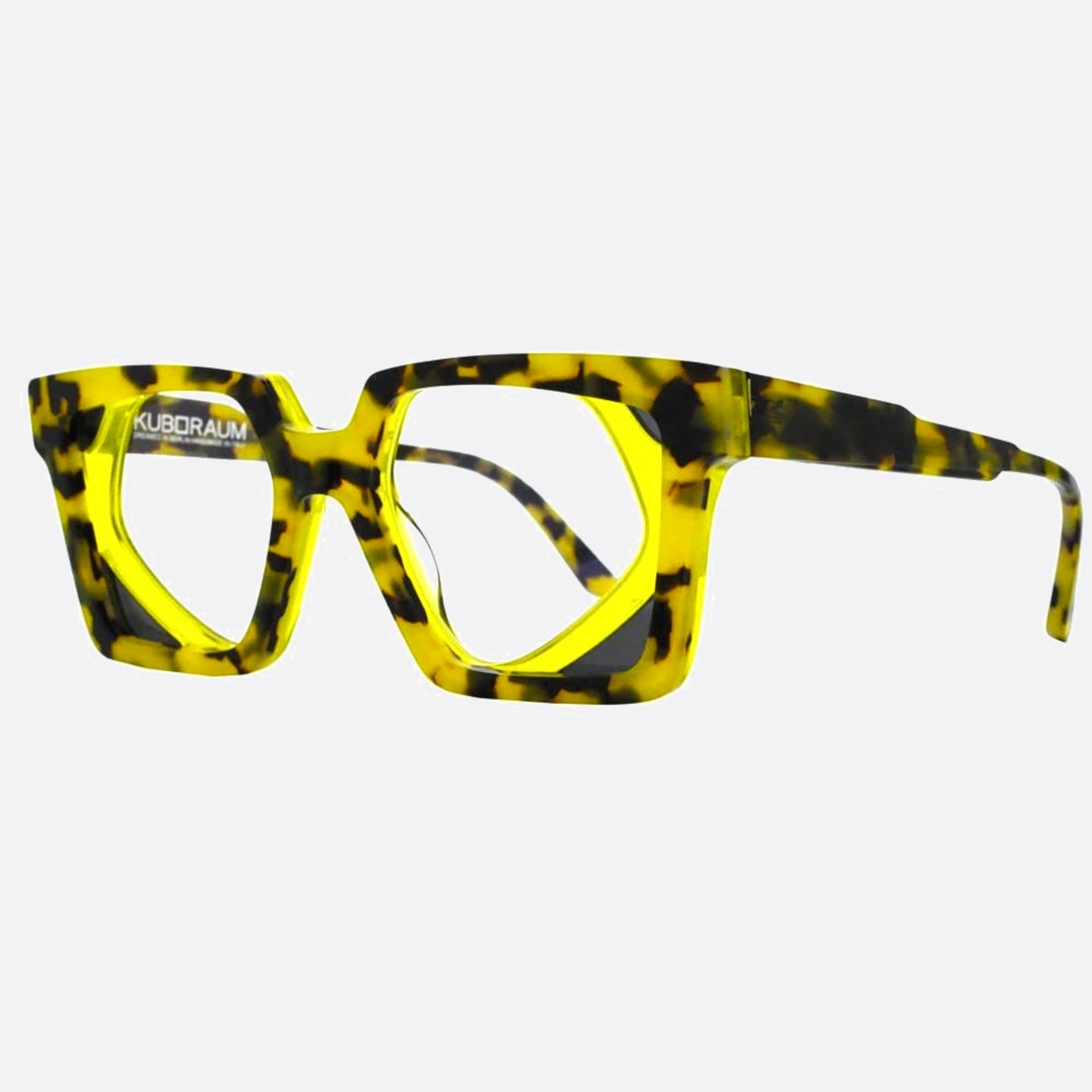 Kuboraum 49mm Maske Yellow Visor Unisex Eyeglasses - Side View
