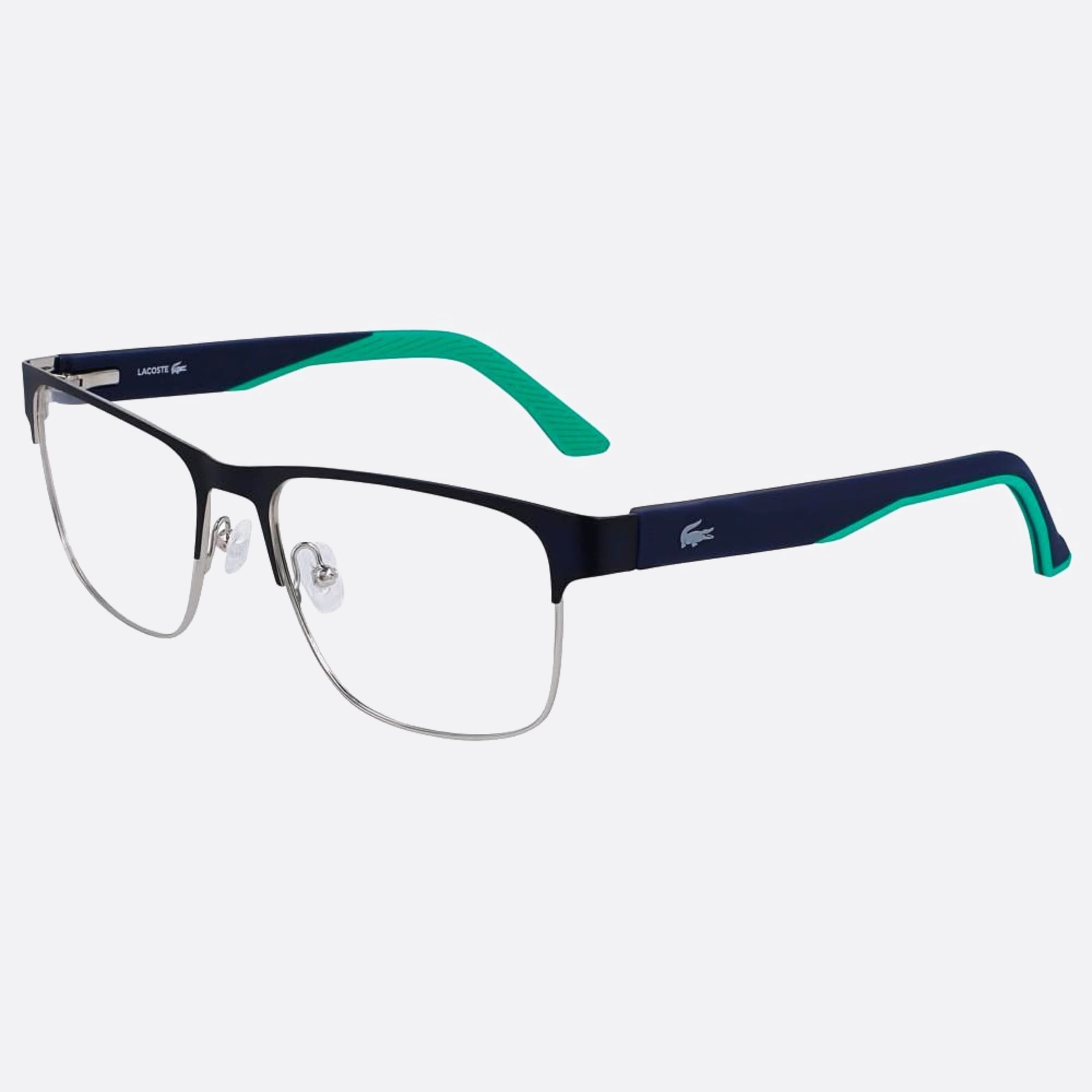 Lacoste 54mm L2291 Blue Squared Men Eyeglasses - Side View