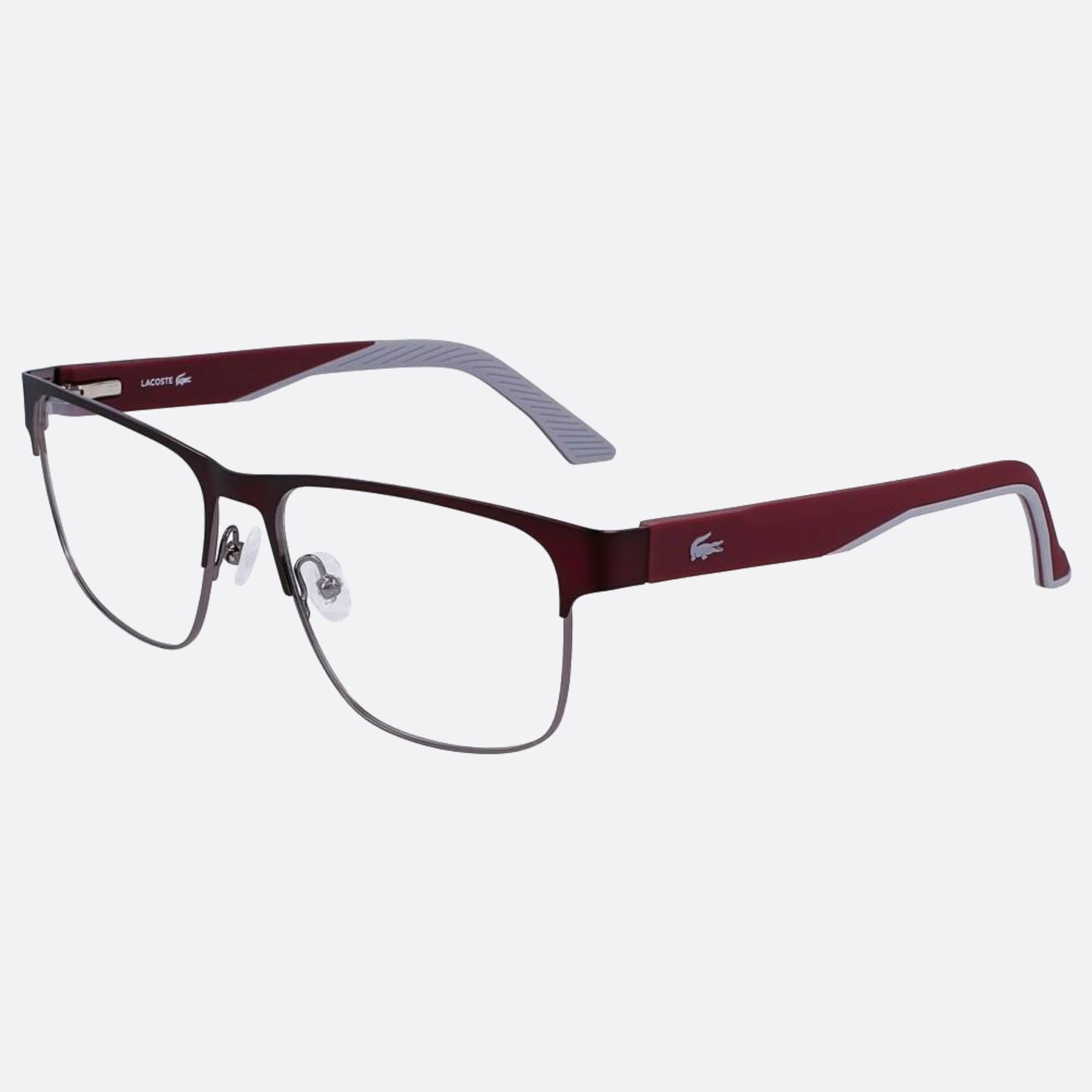 Lacoste 54mm L2291 Red Squared Men Eyeglasses - Side View