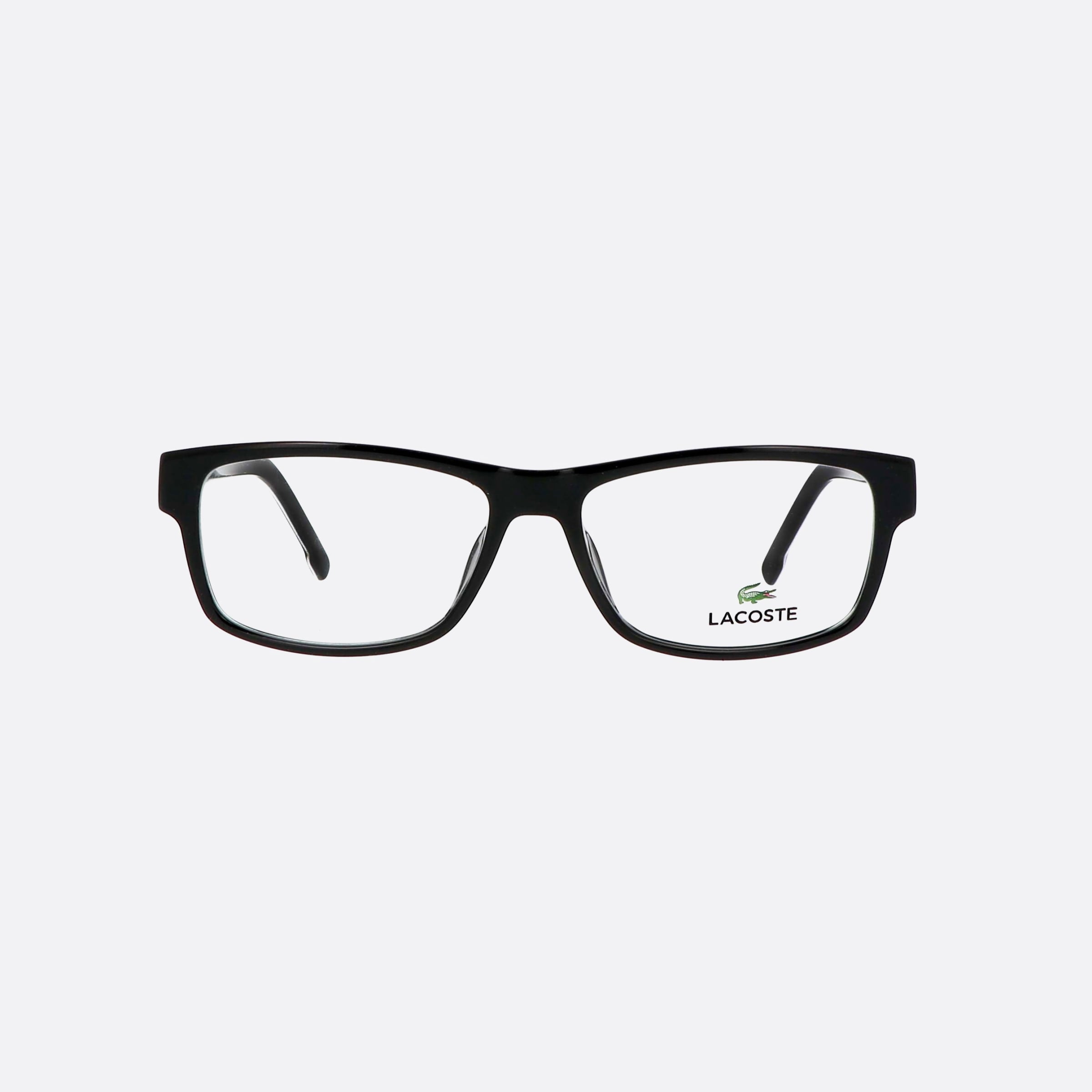 Lacoste 53mm L2707 Black Rectangle Unisex Eyeglasses - Side View