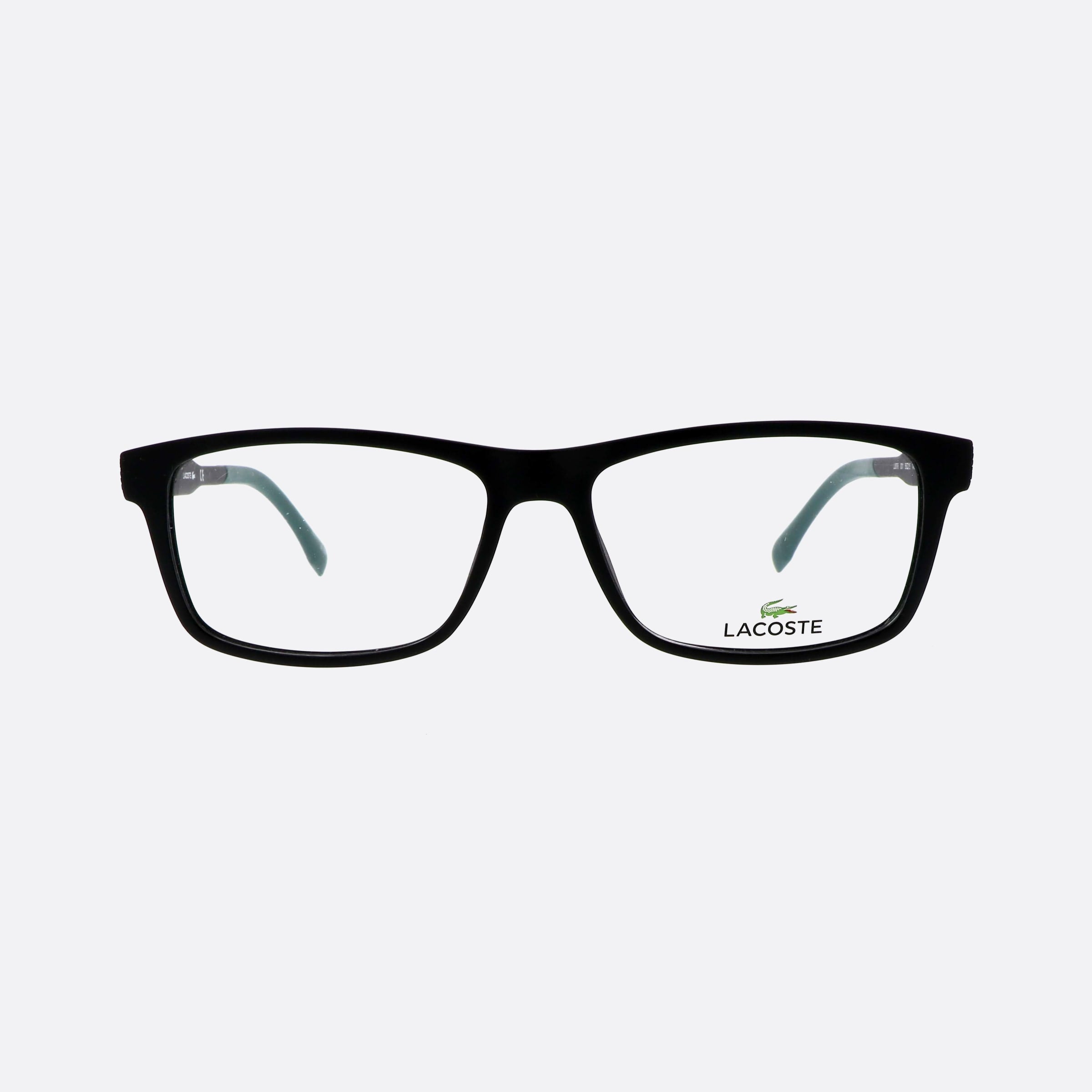 Lacoste 55mm L2876 Black Rectangle Men Eyeglasses - Side View