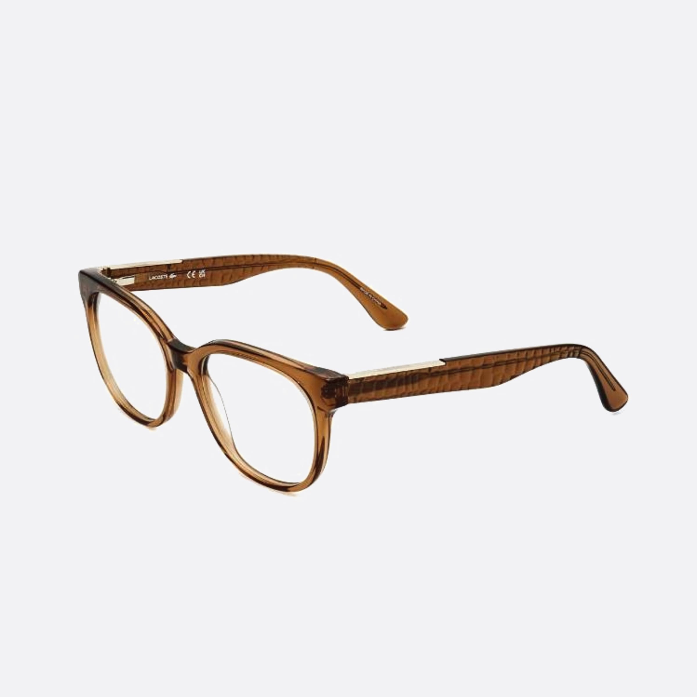 Lacoste 53mm L2901 Brown Geometric Women Eyeglasses - Side View