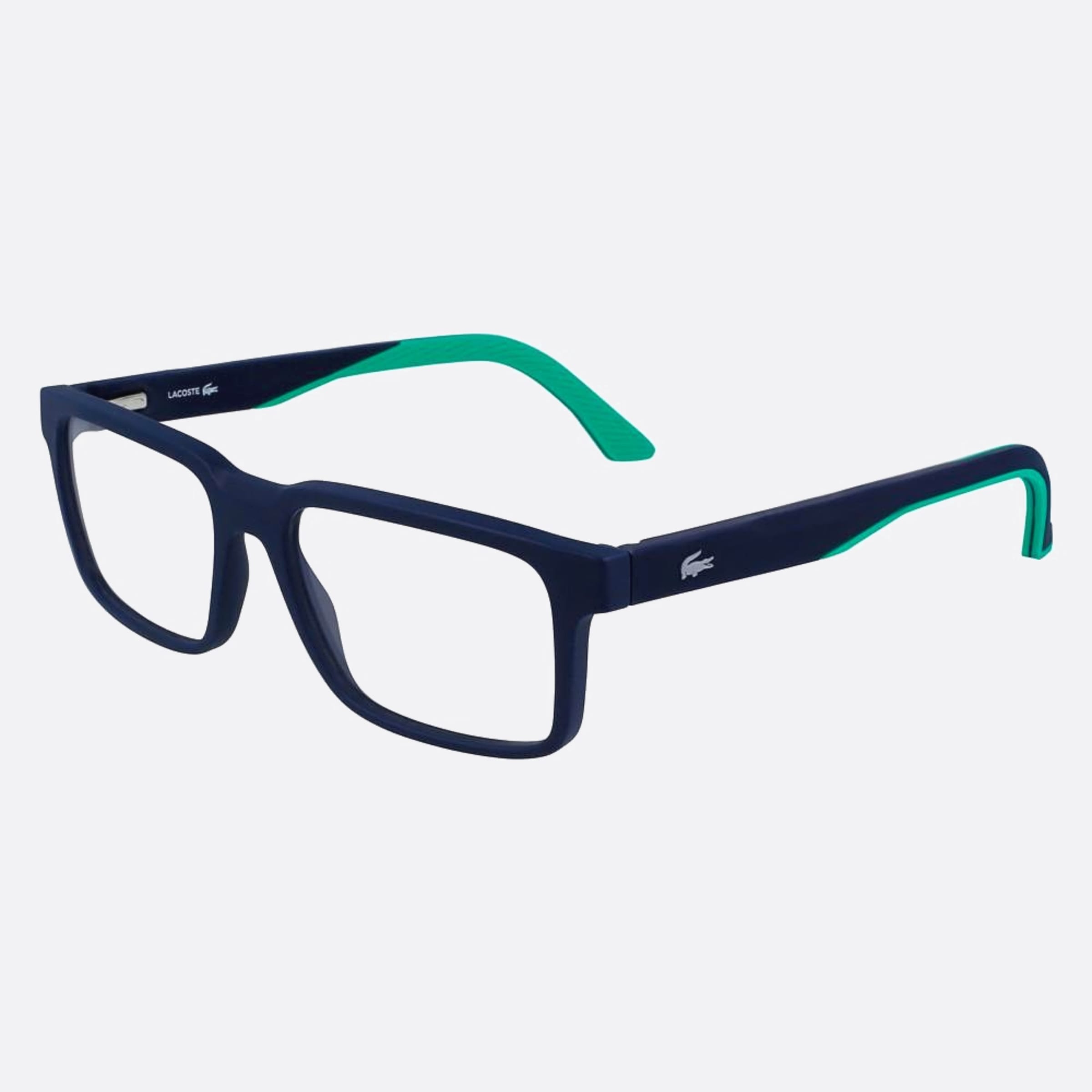 Lacoste 53mm L2922 Blue Squared Men Eyeglasses - Side View